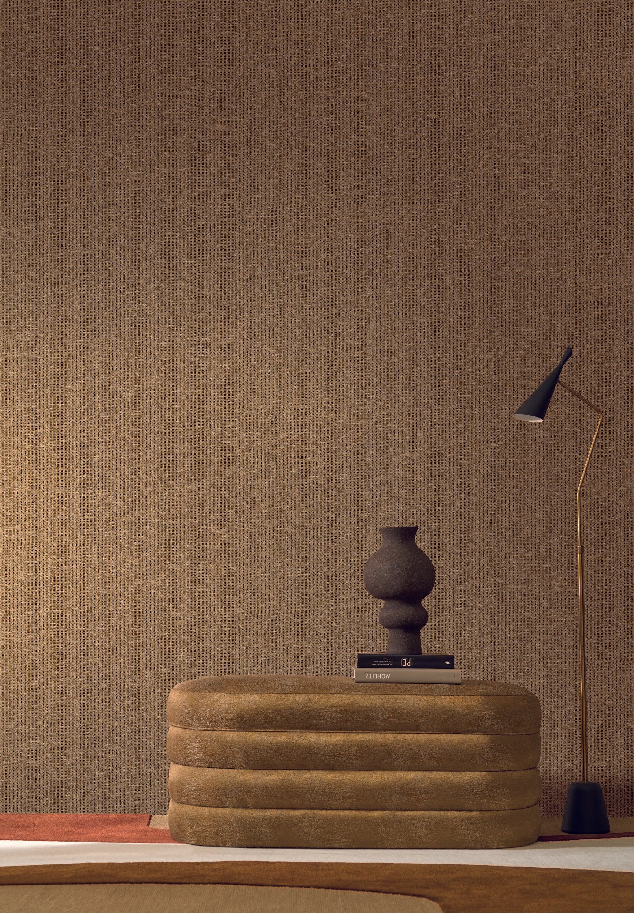 Tapeta imitująca rafię VANNORA - CÉLADON zielonoszary