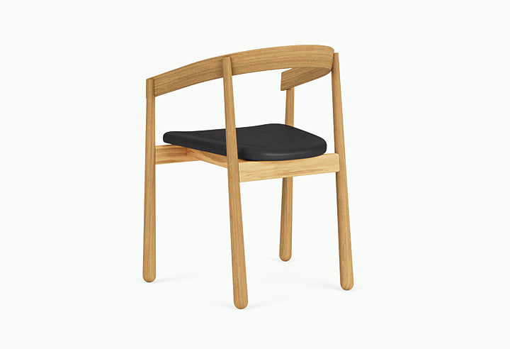 HOMERUN Chair black eco-leather with wooden base
