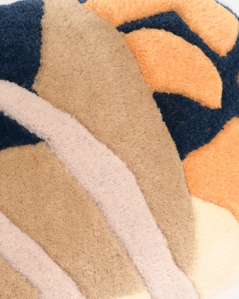 CORAL decorative pillow beige with orange