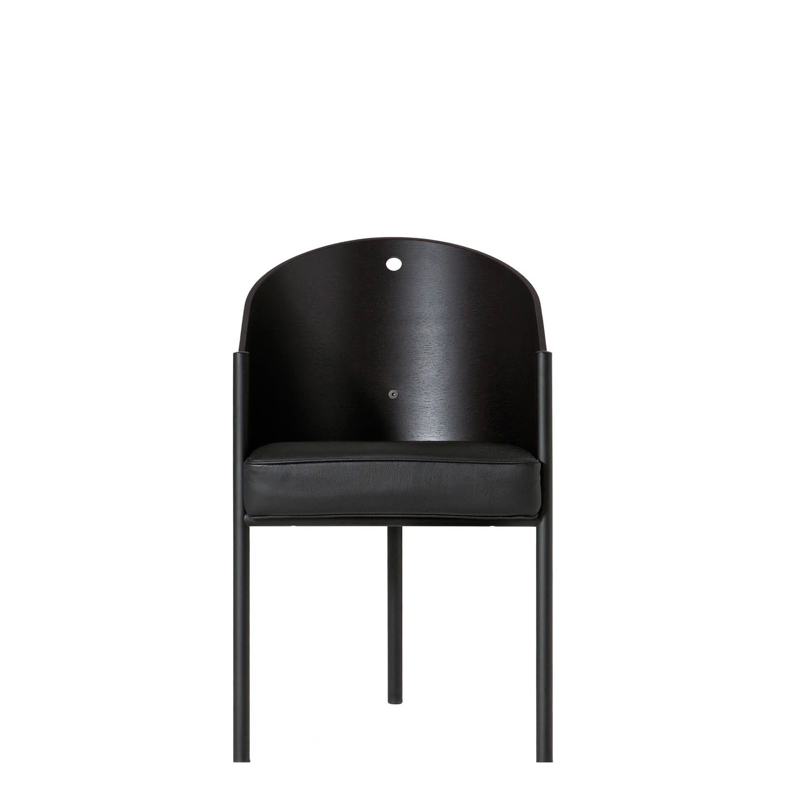 Costs chair black oak veneer with black leather