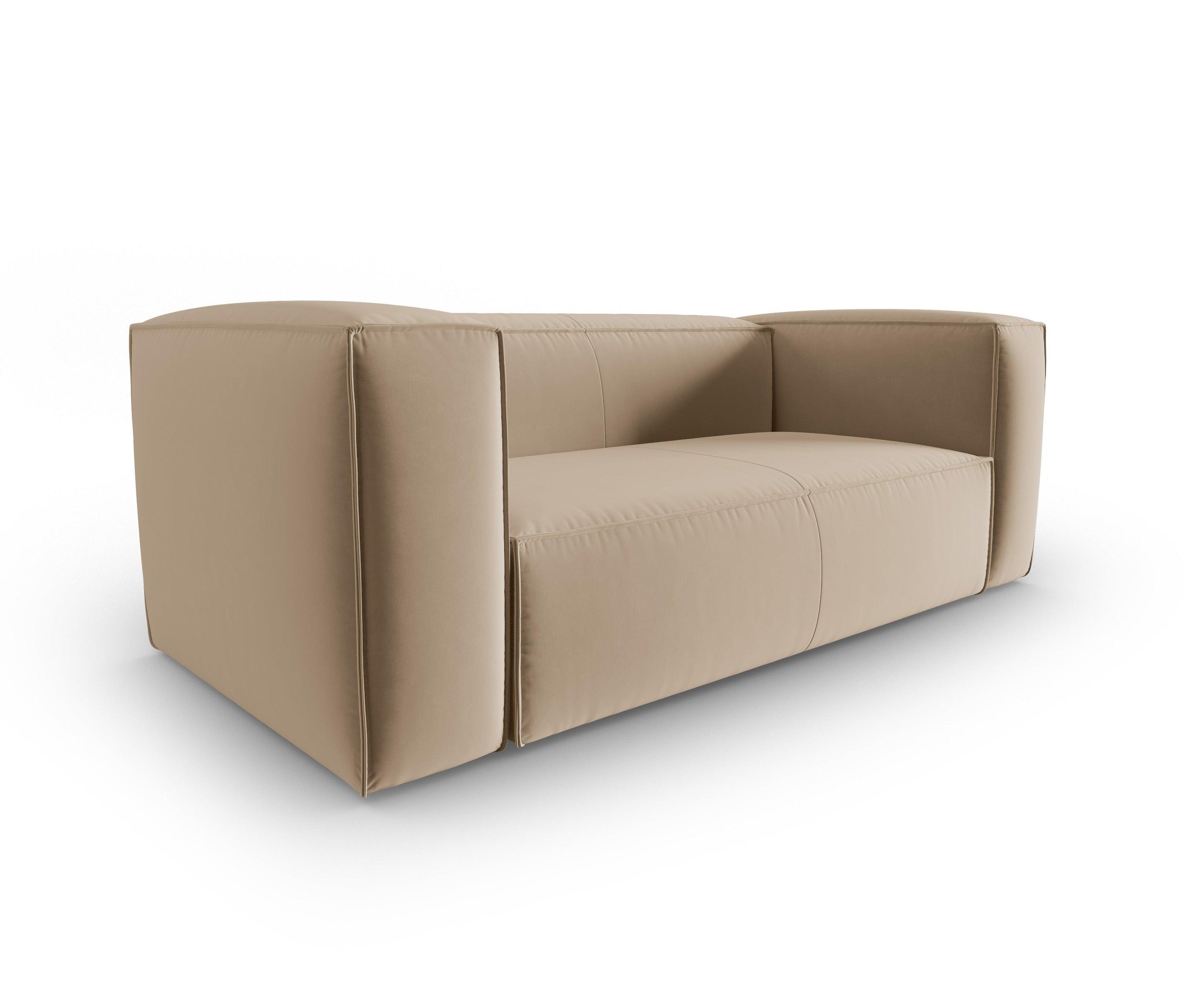 Velvet 2-seater sofa MACKAY sand