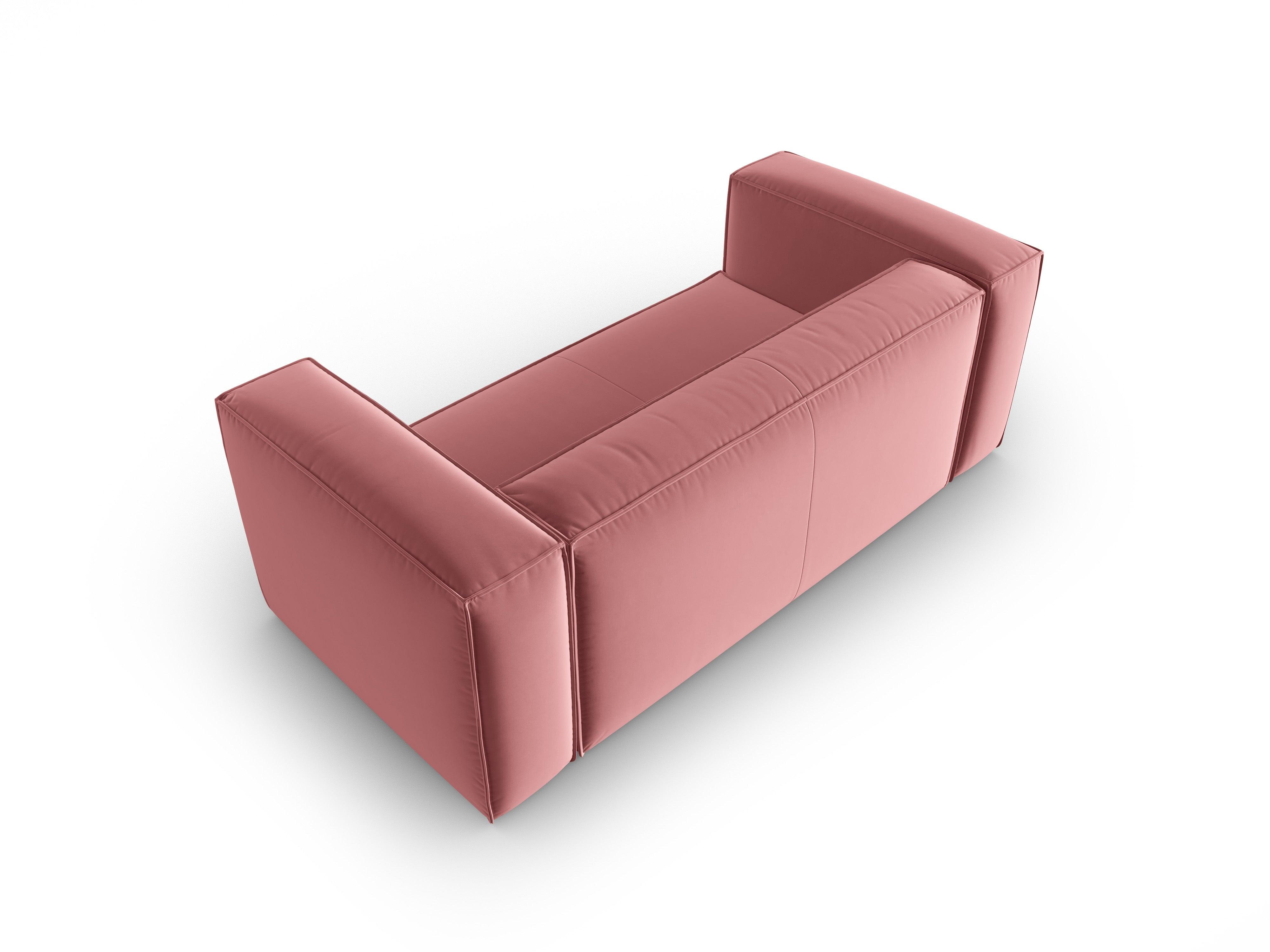 Velvet 2-seater sofa MACKAY salmon