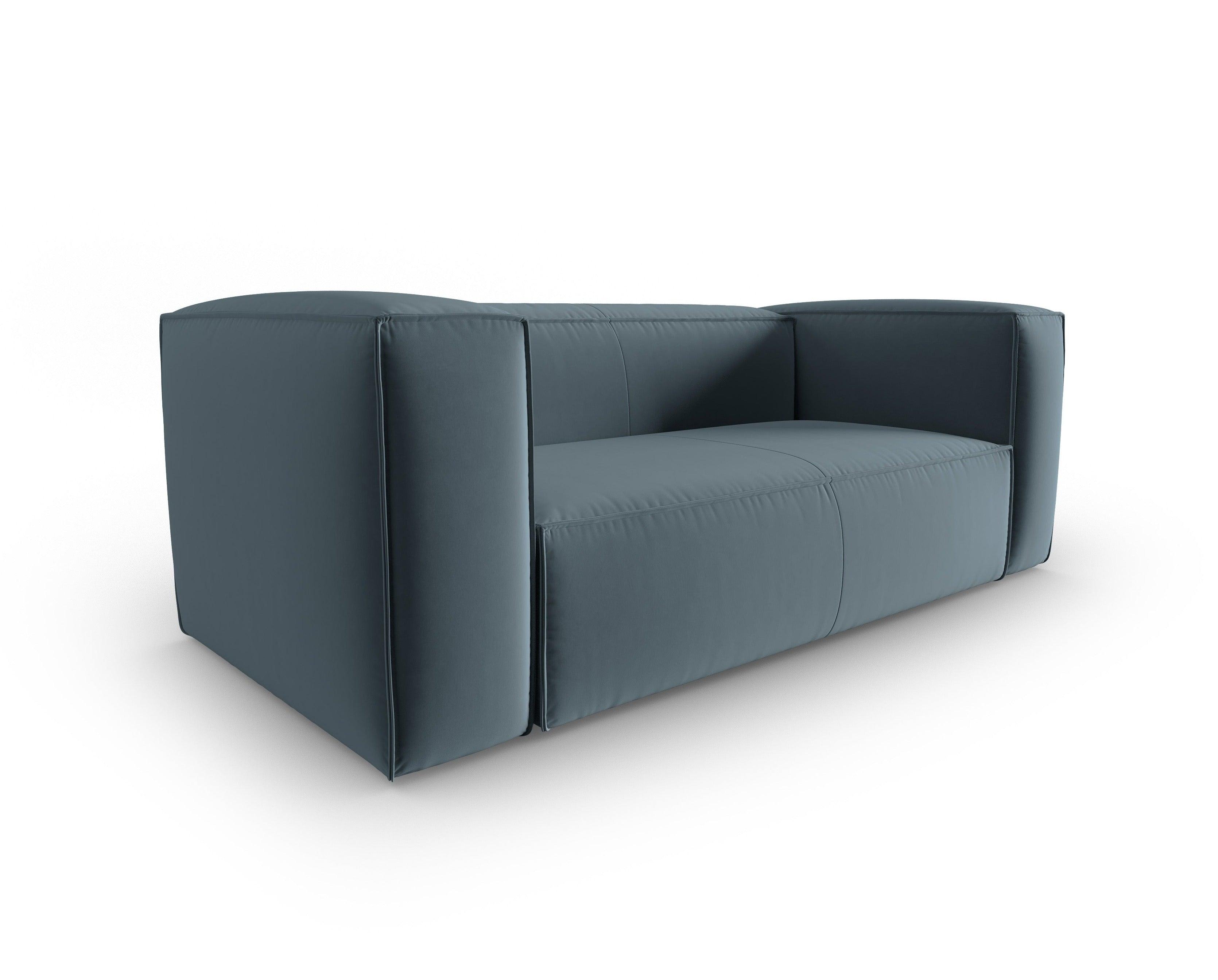 Velvet 2-seater sofa MACKAY blue