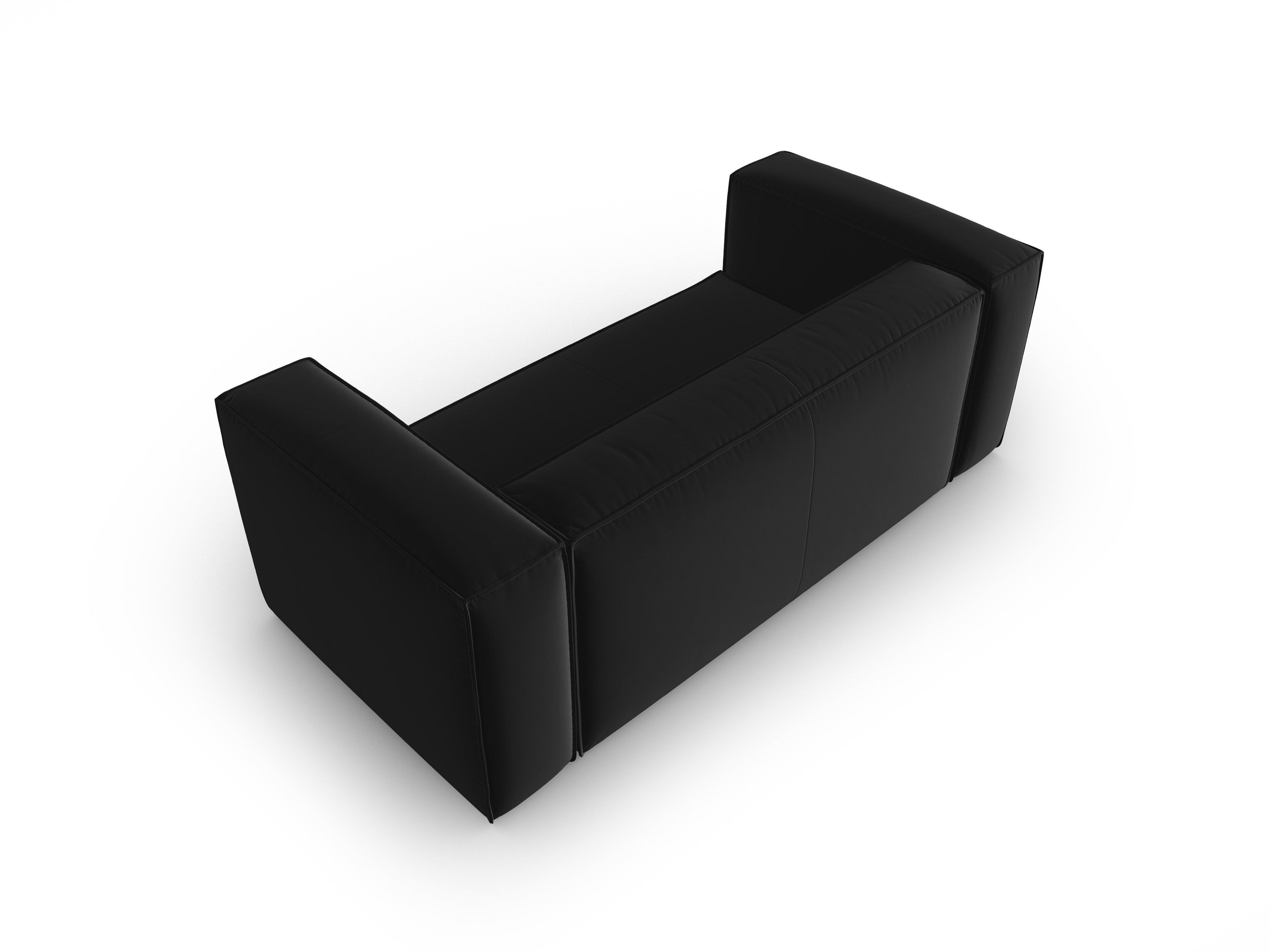 Velvet 2-seater sofa MACKAY black