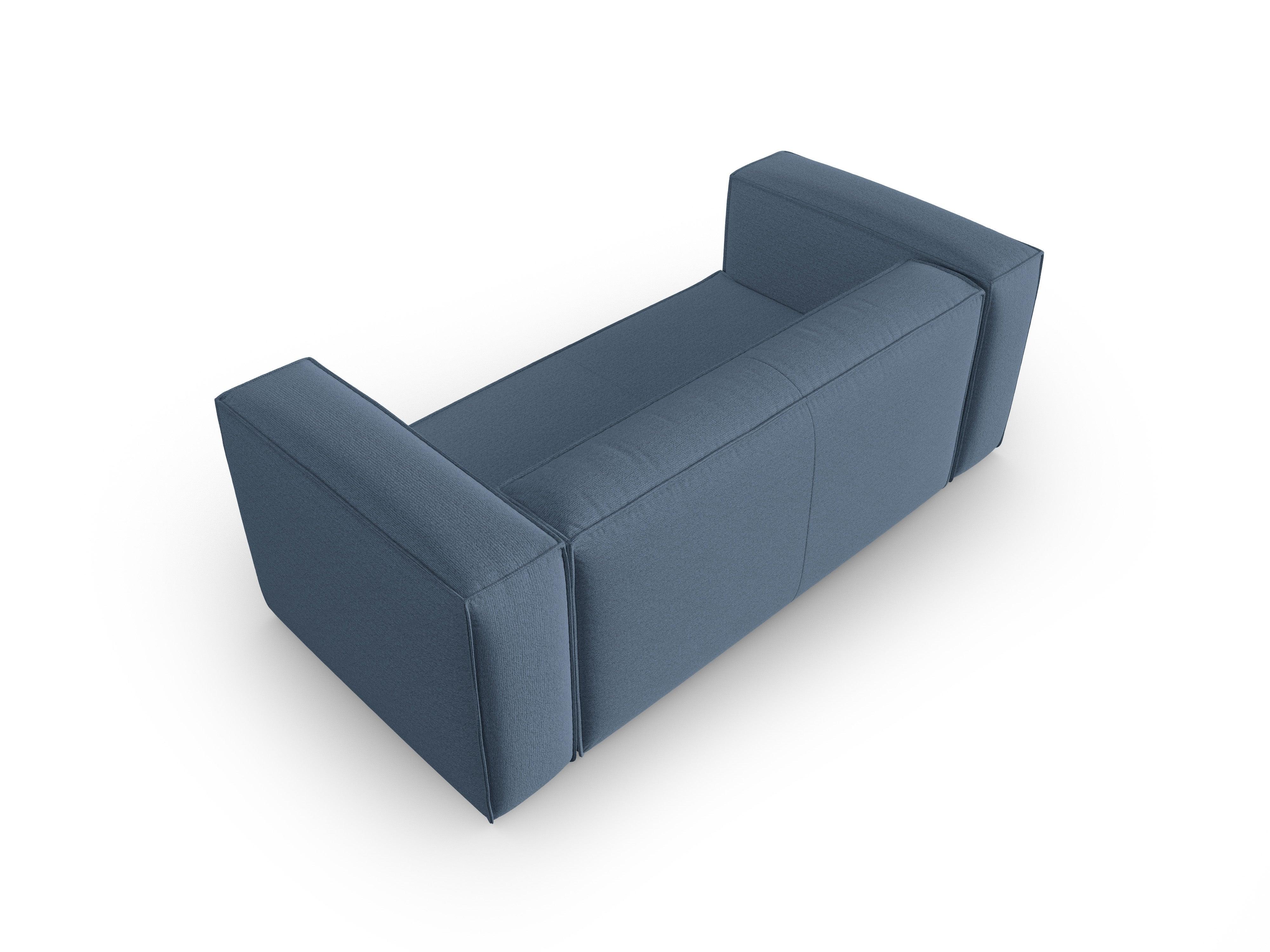 2-seater sofa MACKAY blue boucle