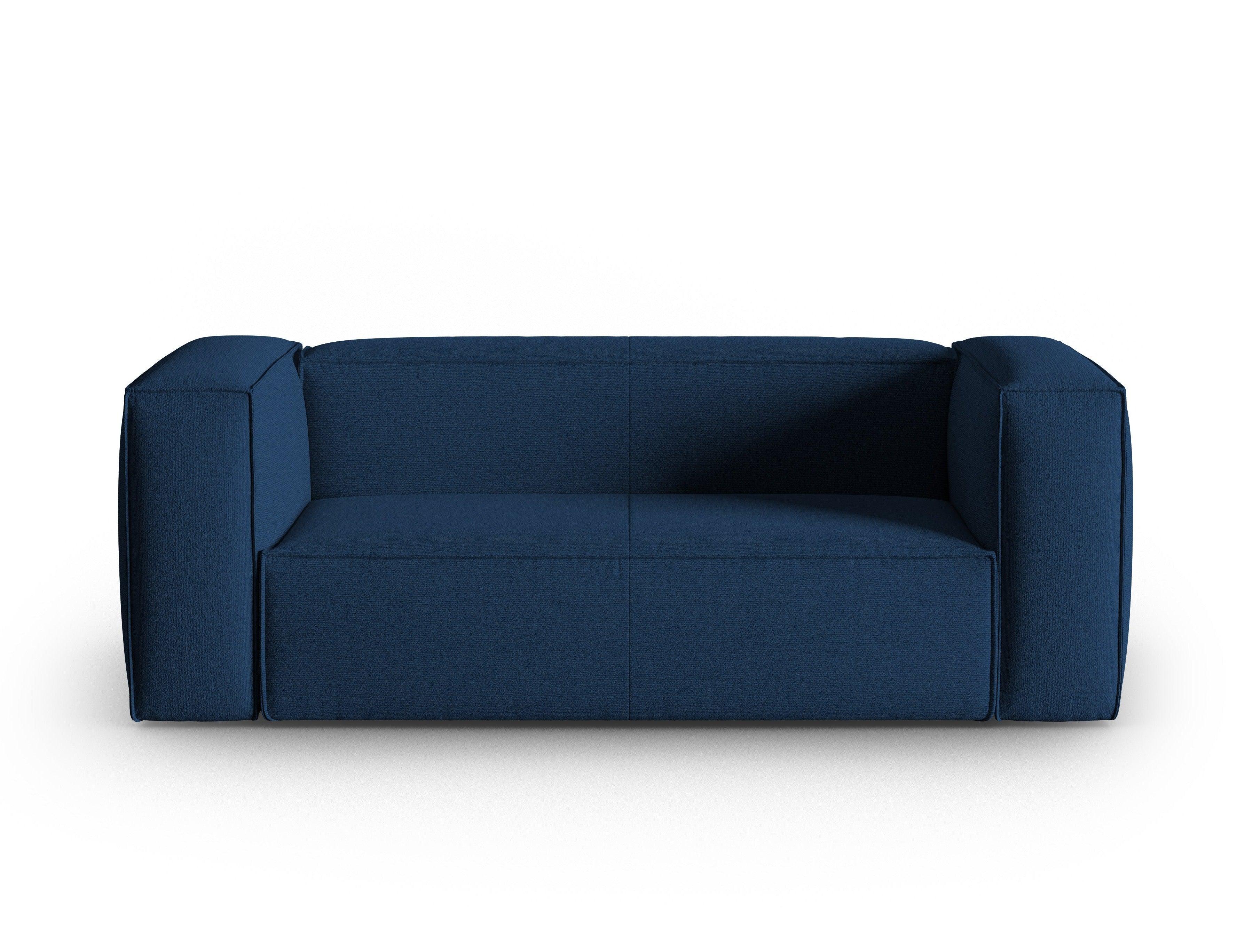 2-seater sofa MACKAY dark blue boucle