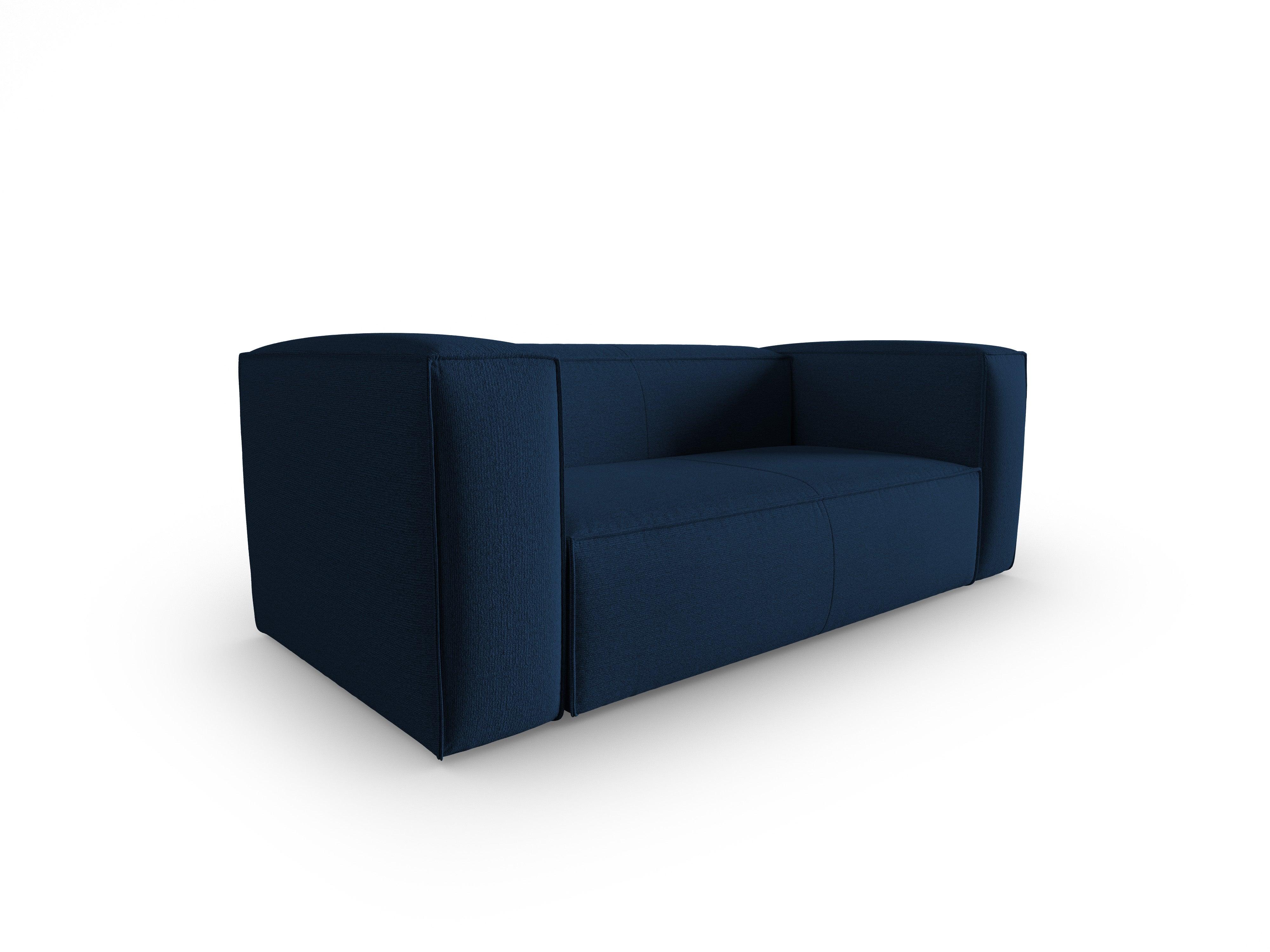 2-seater sofa MACKAY dark blue boucle