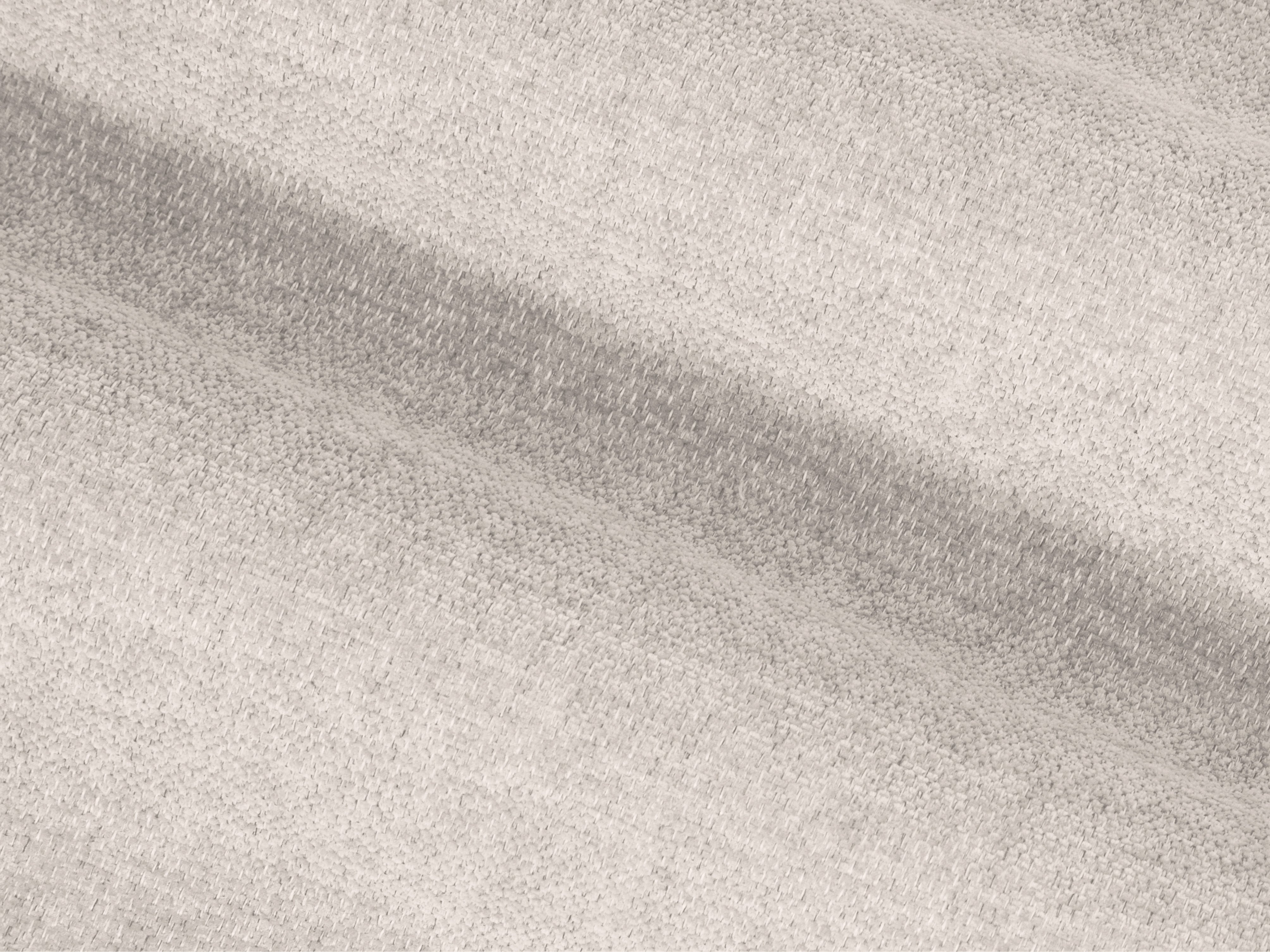 Symmetrische Eckcouch STRINO in cremefarbenem Chenille