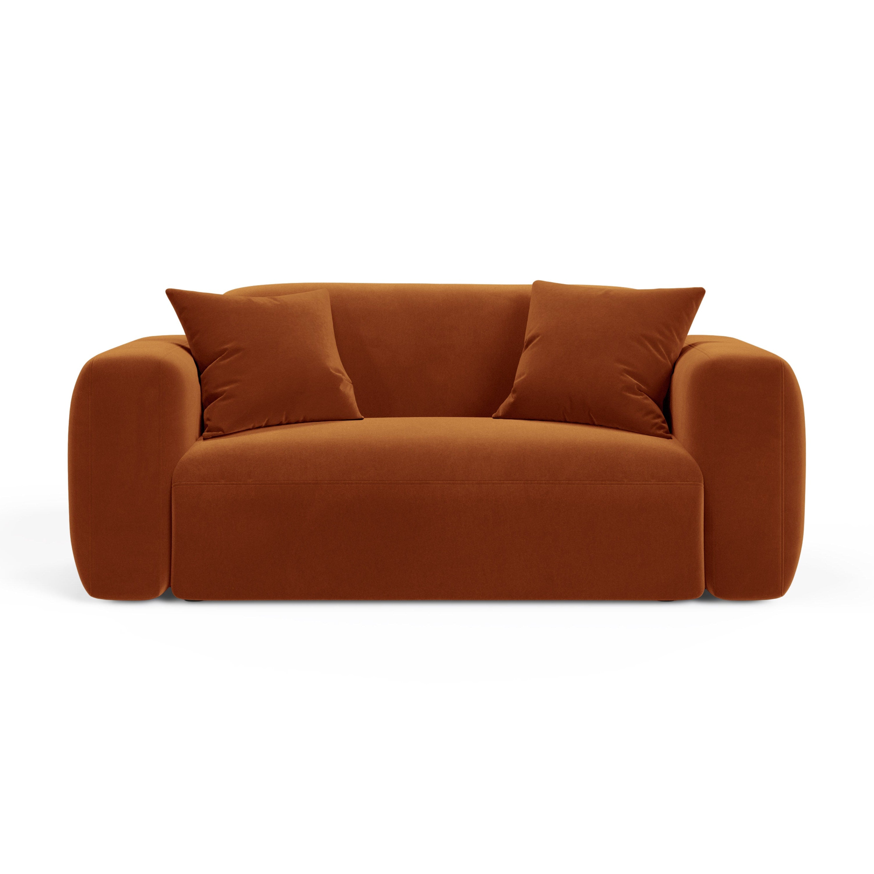 Sofa aus Samt für 2 Personen STRINO Terrakotta