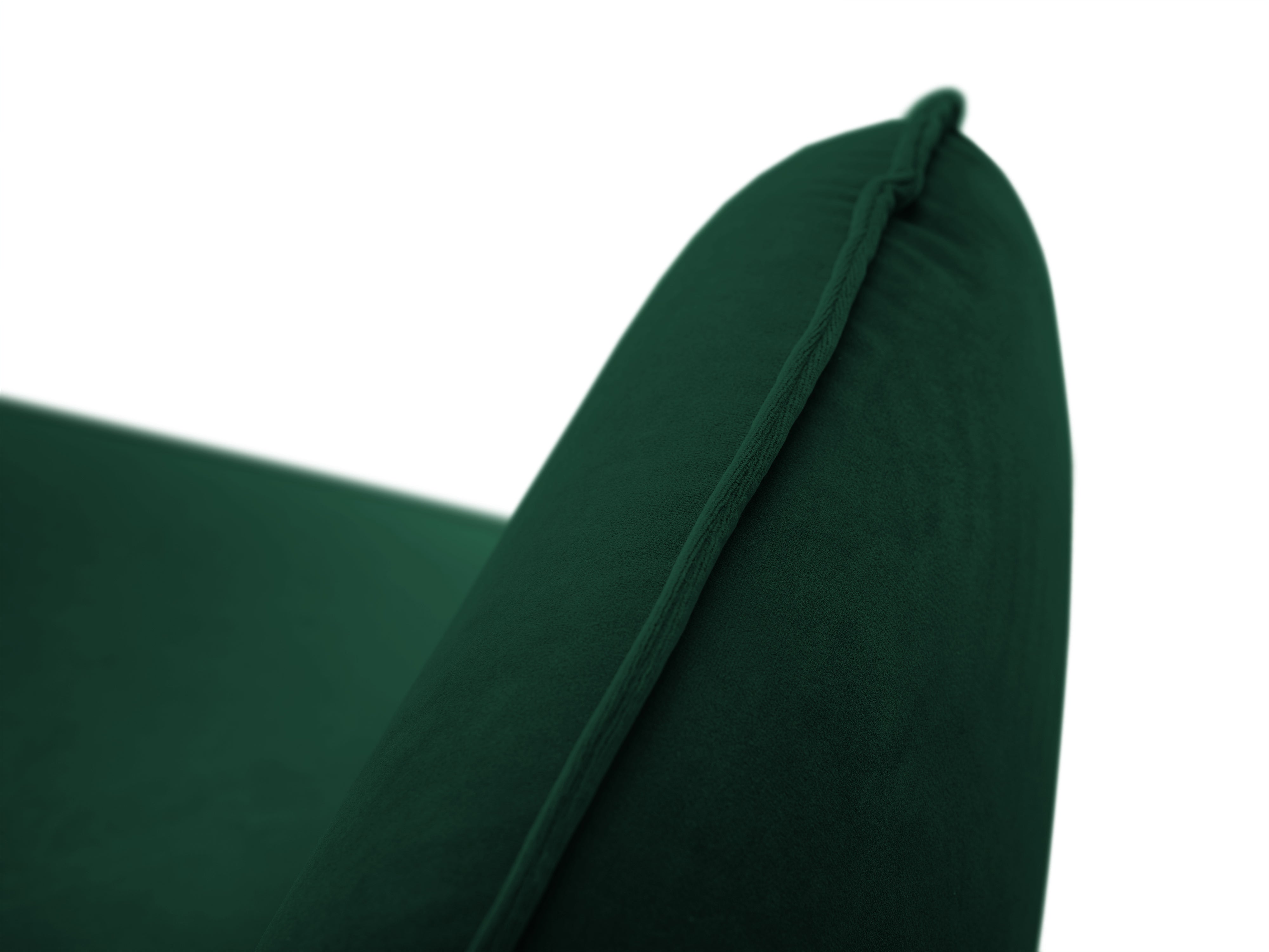 Velvet 2-seater Sofa VIENNA bottle green with a gold base