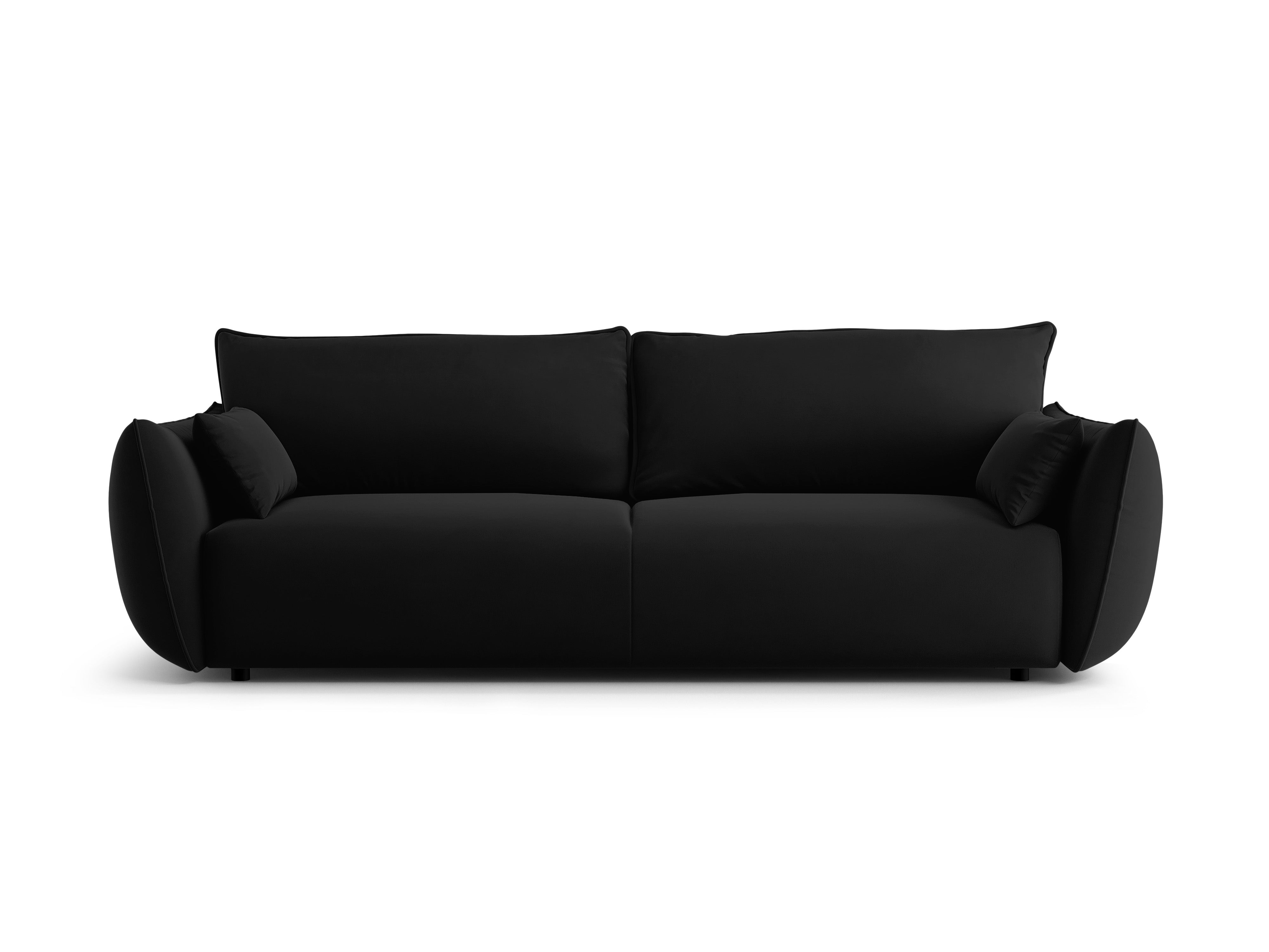 Velvet sofa with sleeping function MATERA black