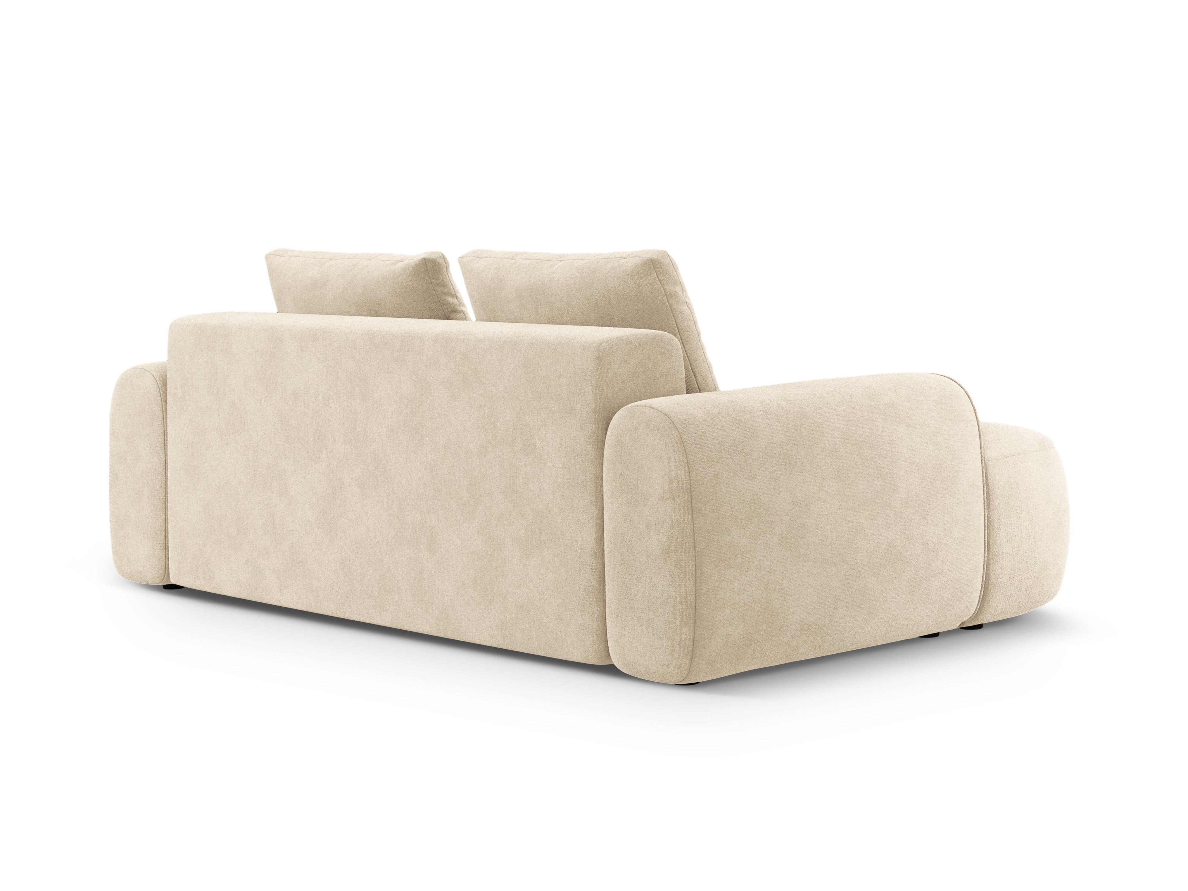 LINZ light beige velvet 3-seater sofa
