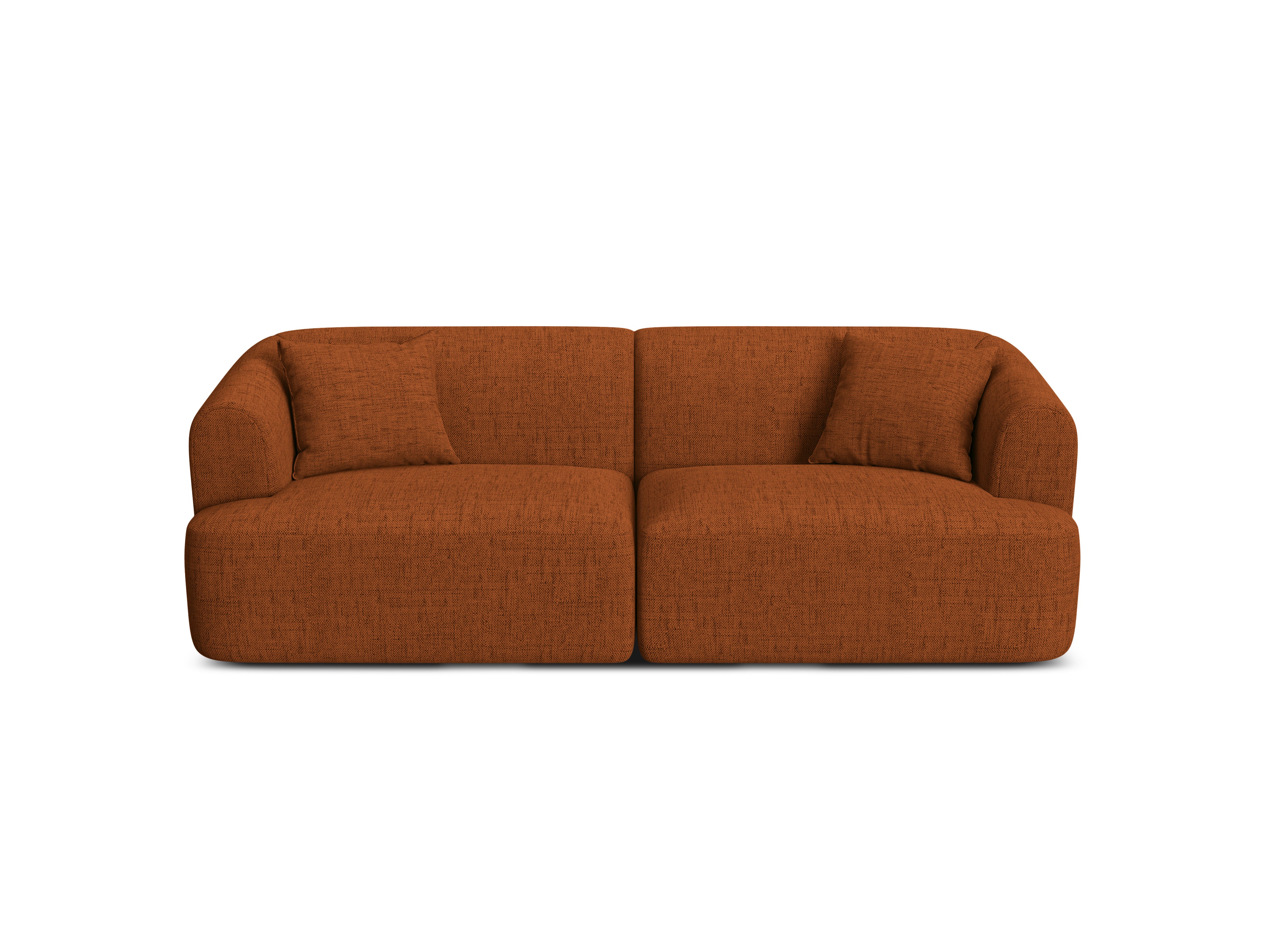Sofa 3-Sitzer CAMPI ziegelrot Chenille