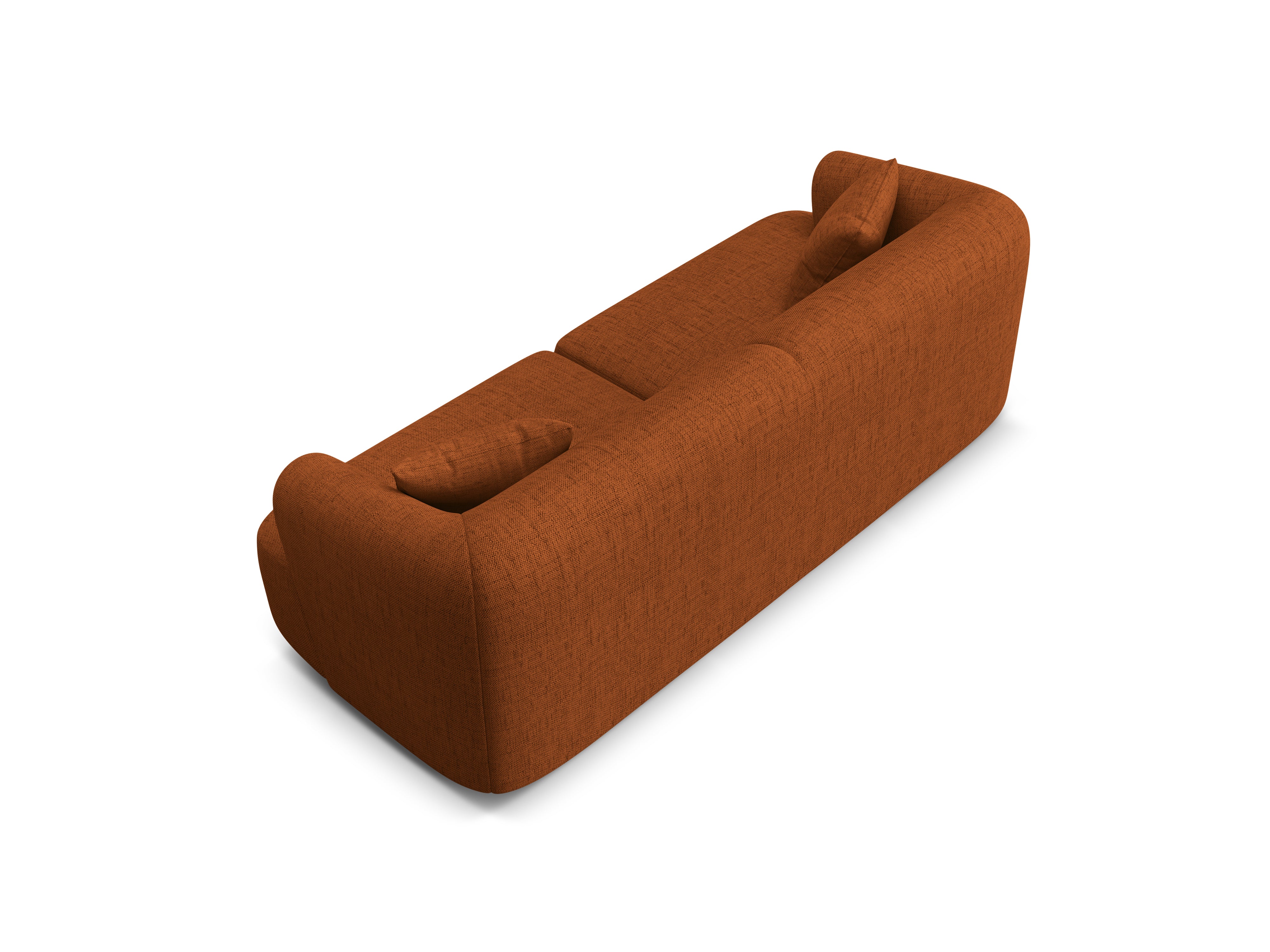 Sofa 3-Sitzer CAMPI ziegelrot Chenille