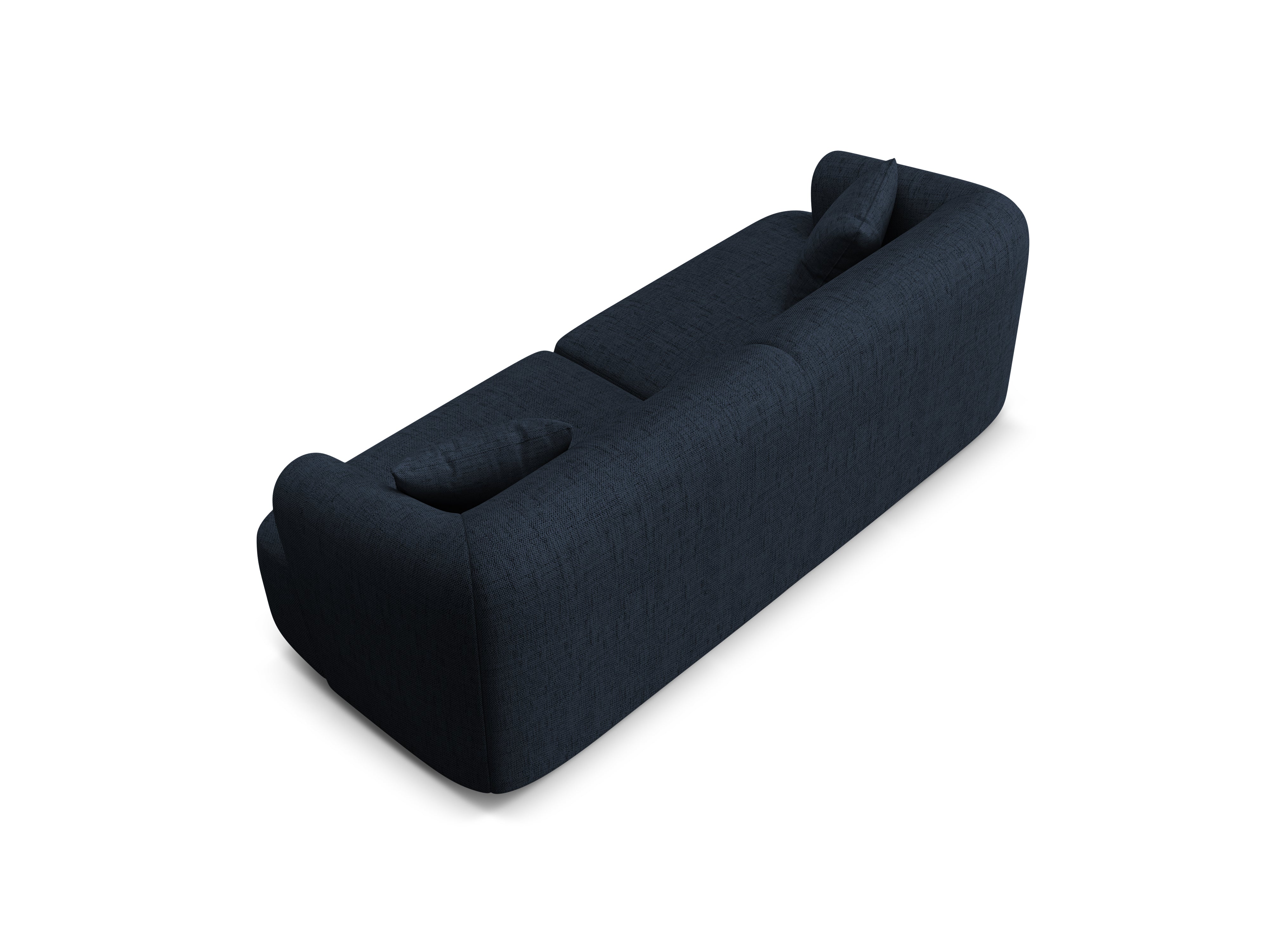 Sofa 3-Sitzer CAMPI blaues Chenille