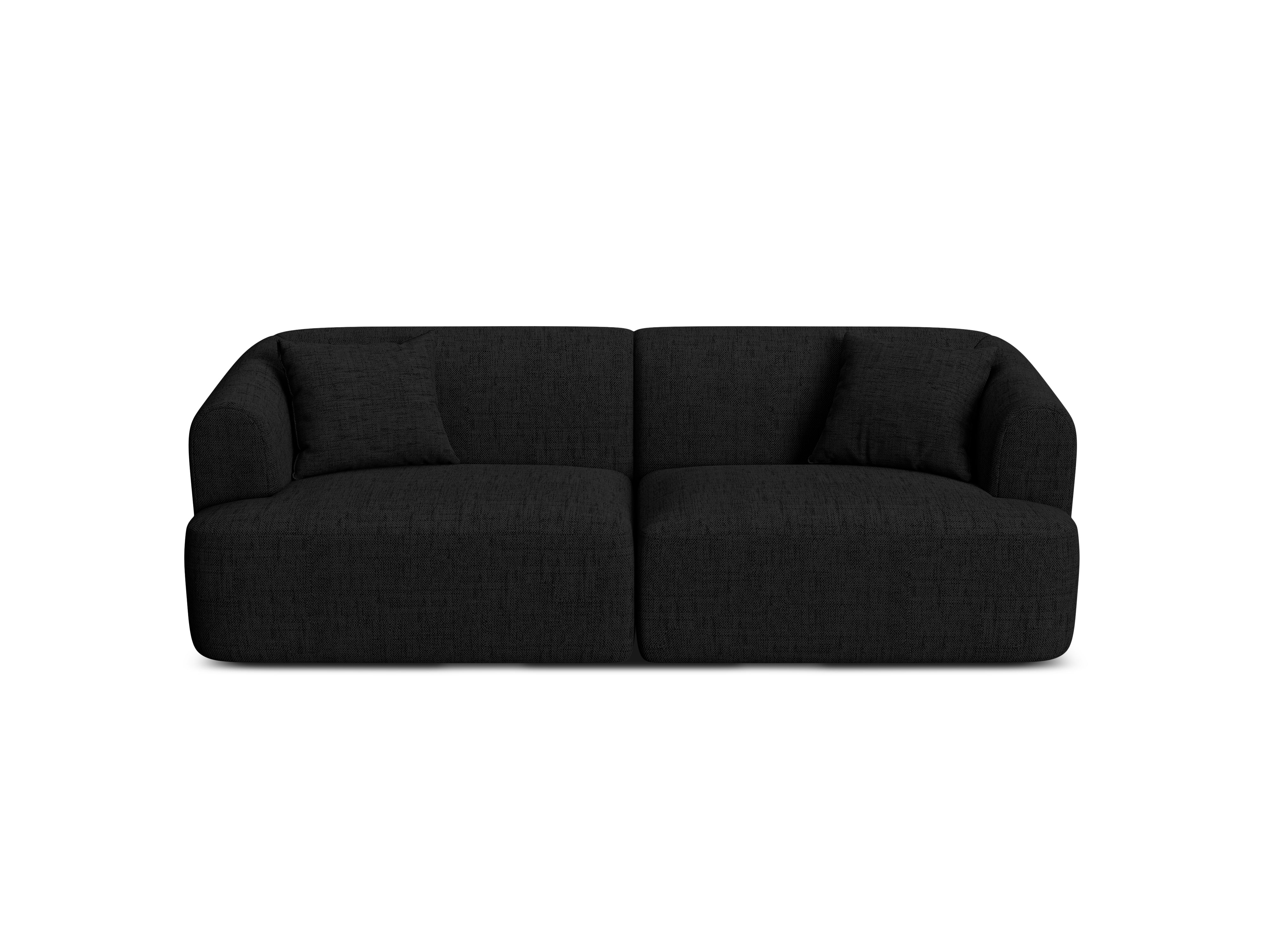 Sofa 3-Sitzer CAMPI schwarzer Chenille