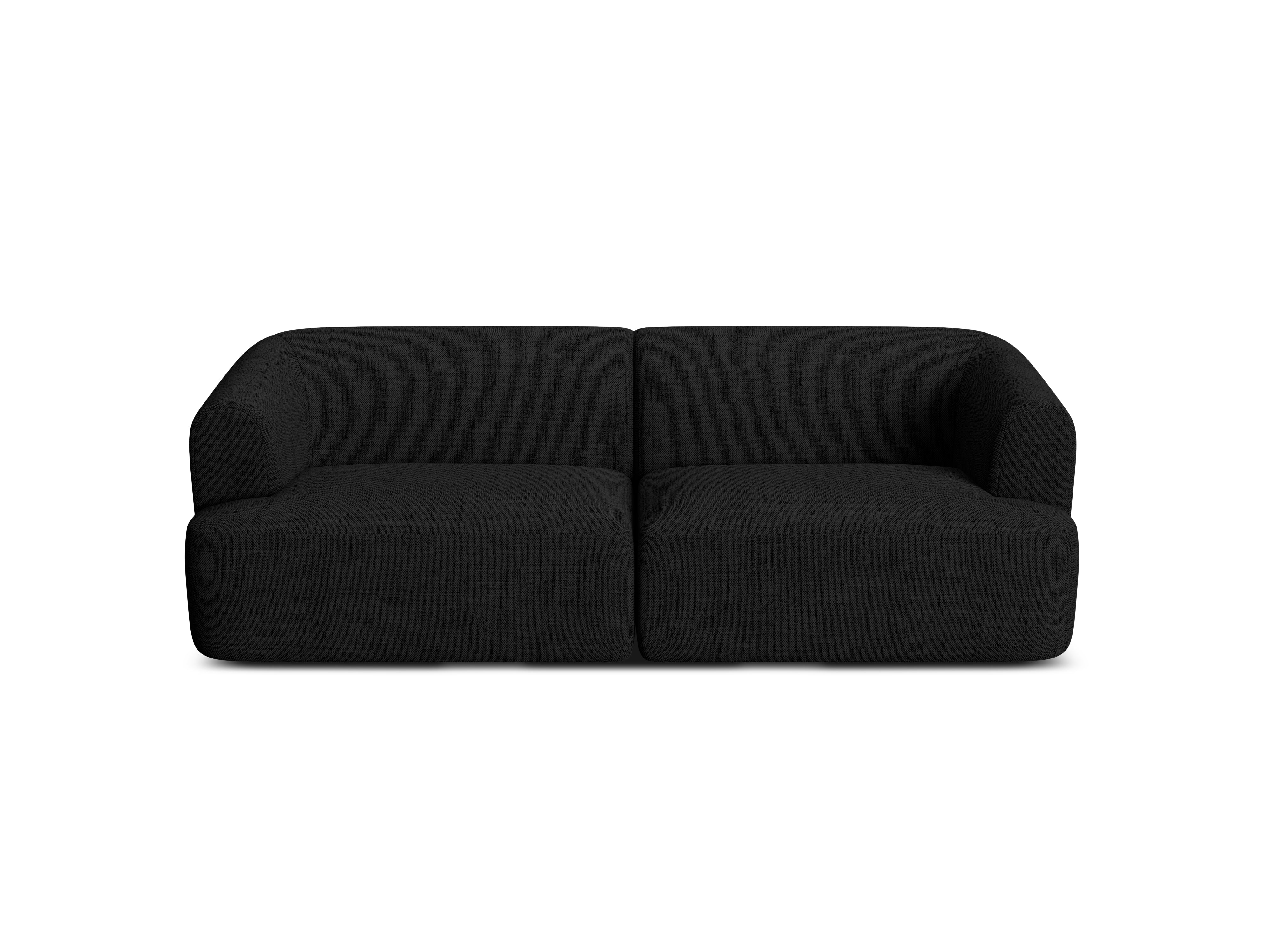 Sofa 3-Sitzer CAMPI schwarzer Chenille