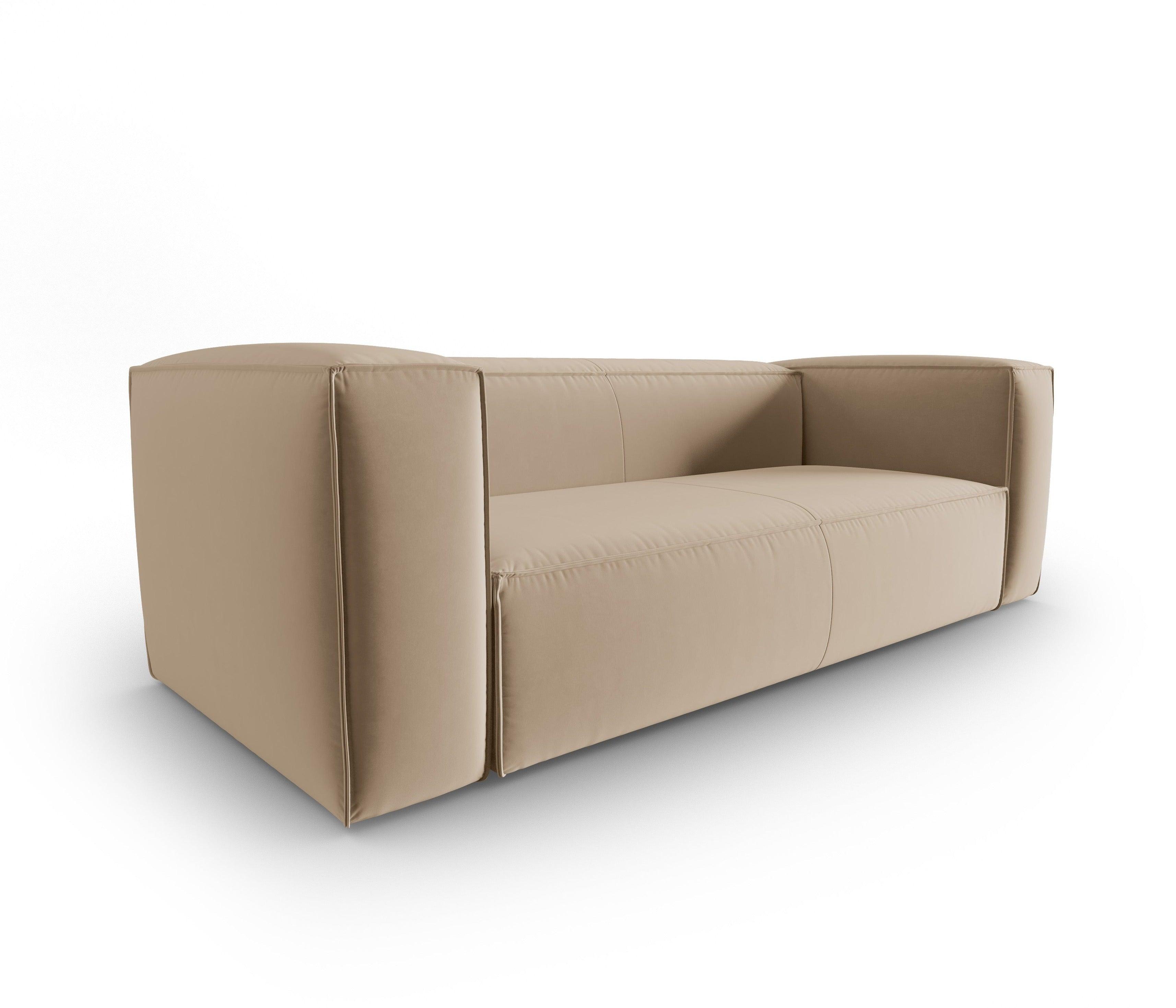 Velvet 3-seater sofa MACKAY sand