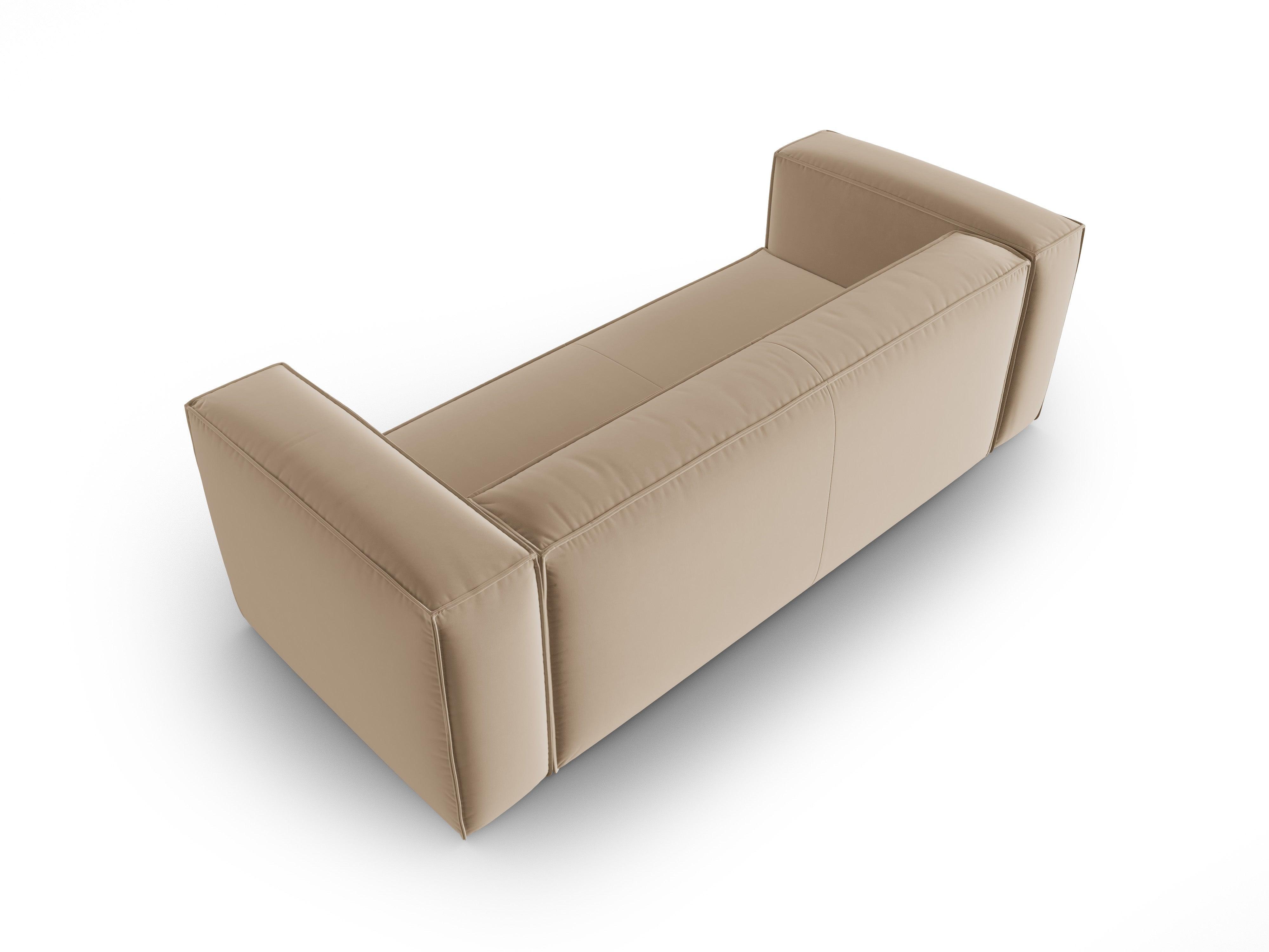 Velvet 3-seater sofa MACKAY sand