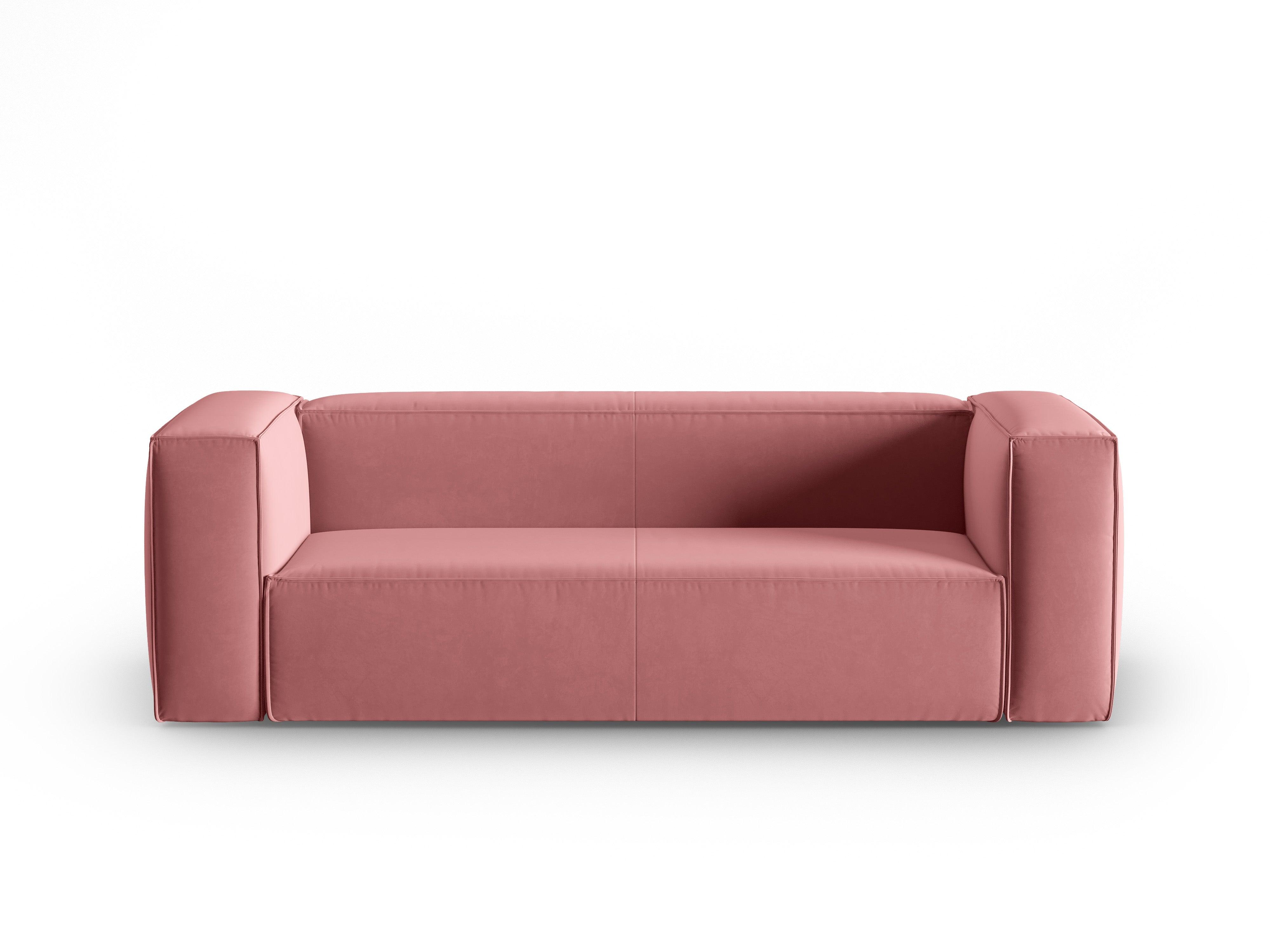 Velvet 3-seater sofa MACKAY salmon