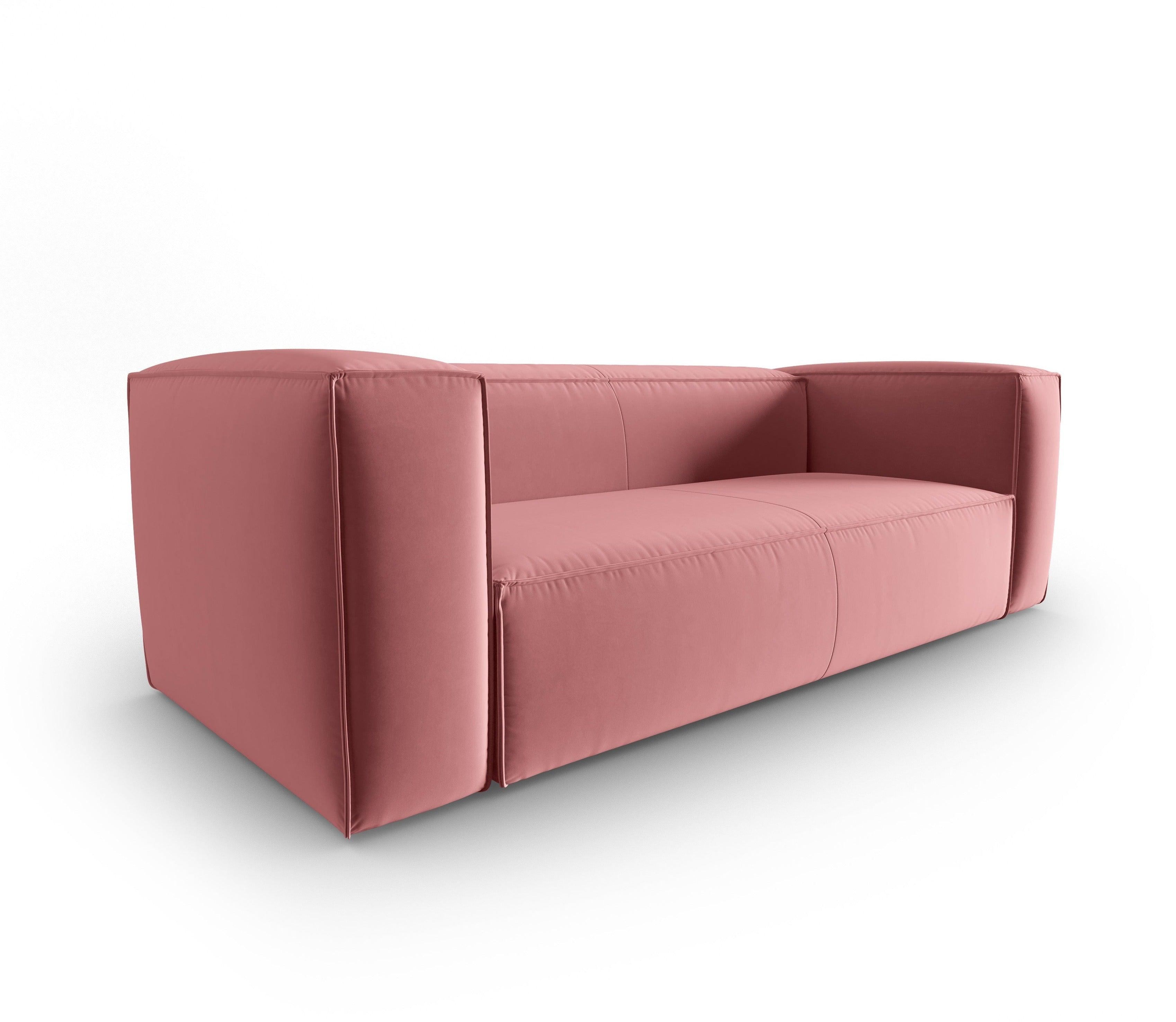 Velvet 3-seater sofa MACKAY salmon