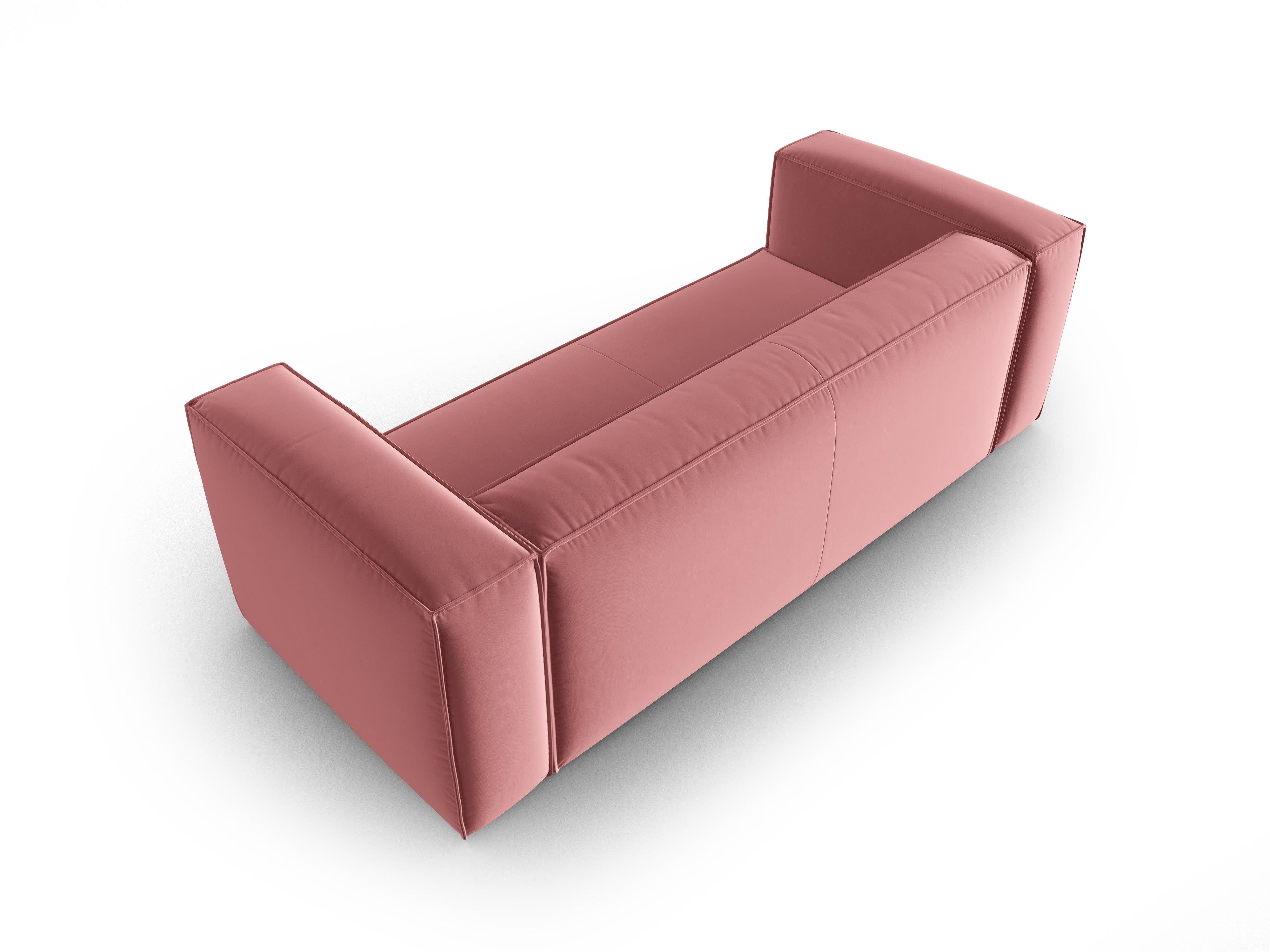 Velvet 3-seater sofa MACKAY salmon