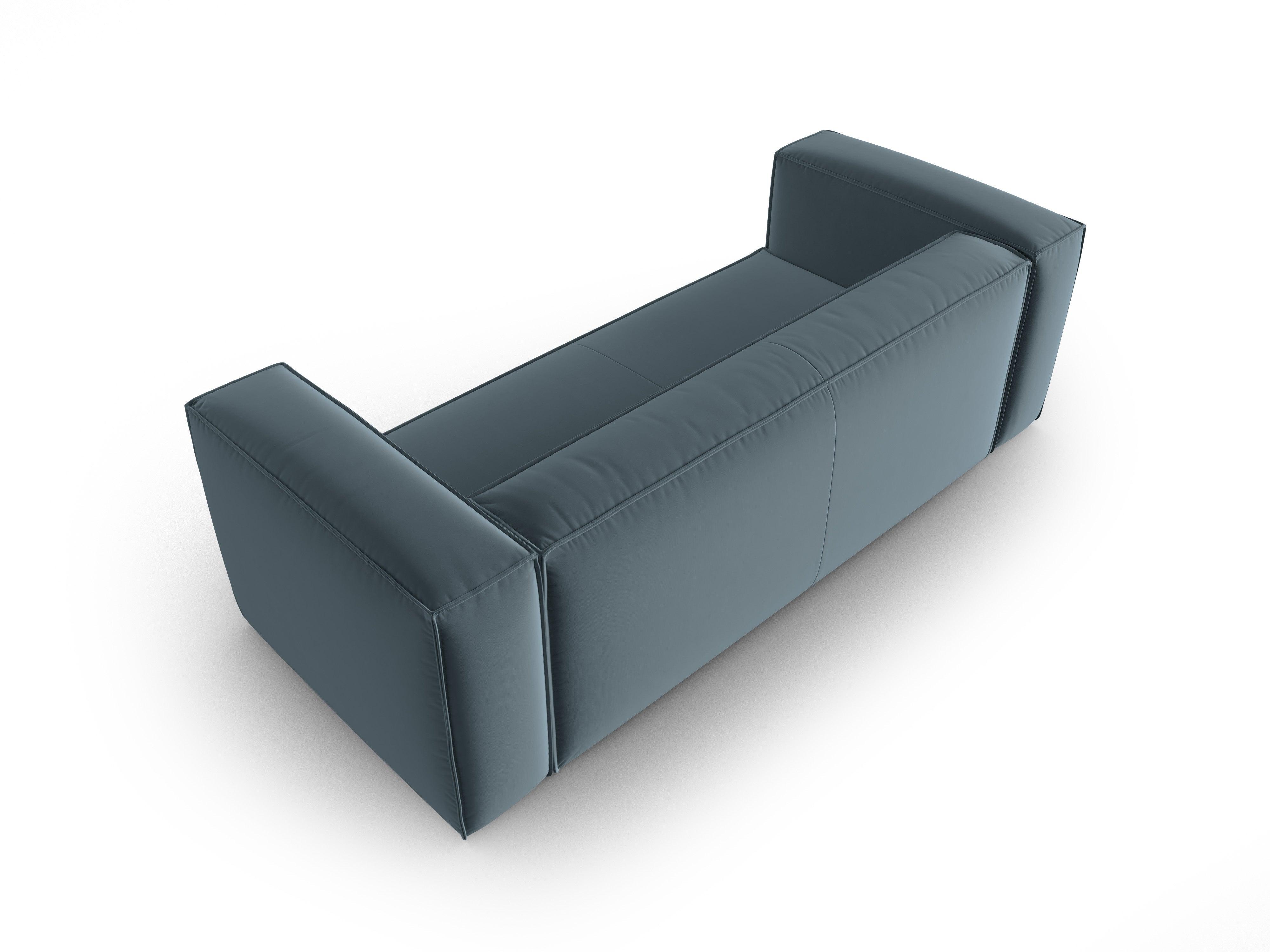 Velvet 3-seater sofa MACKAY blue