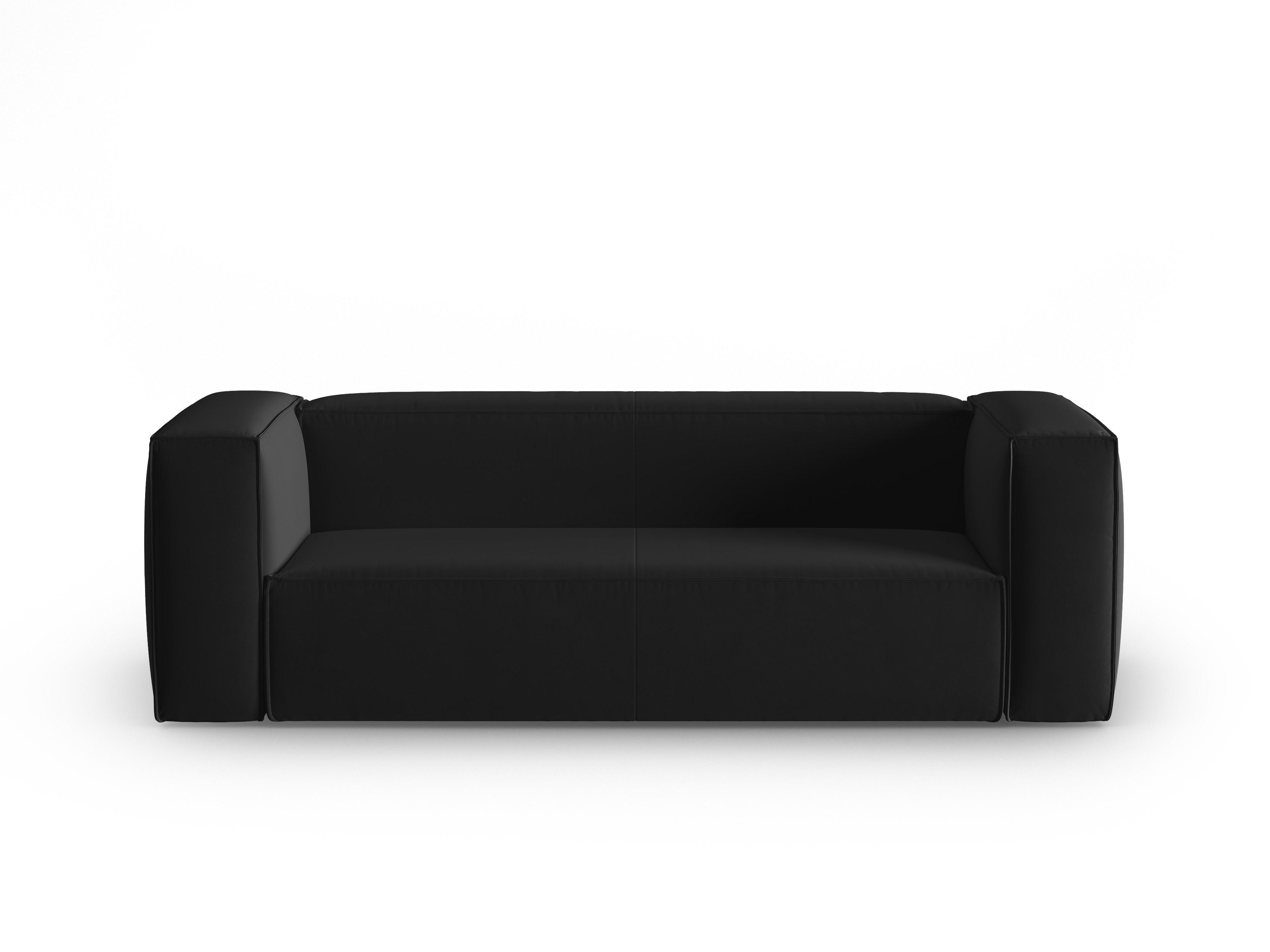 Velvet 3-seater sofa MACKAY black