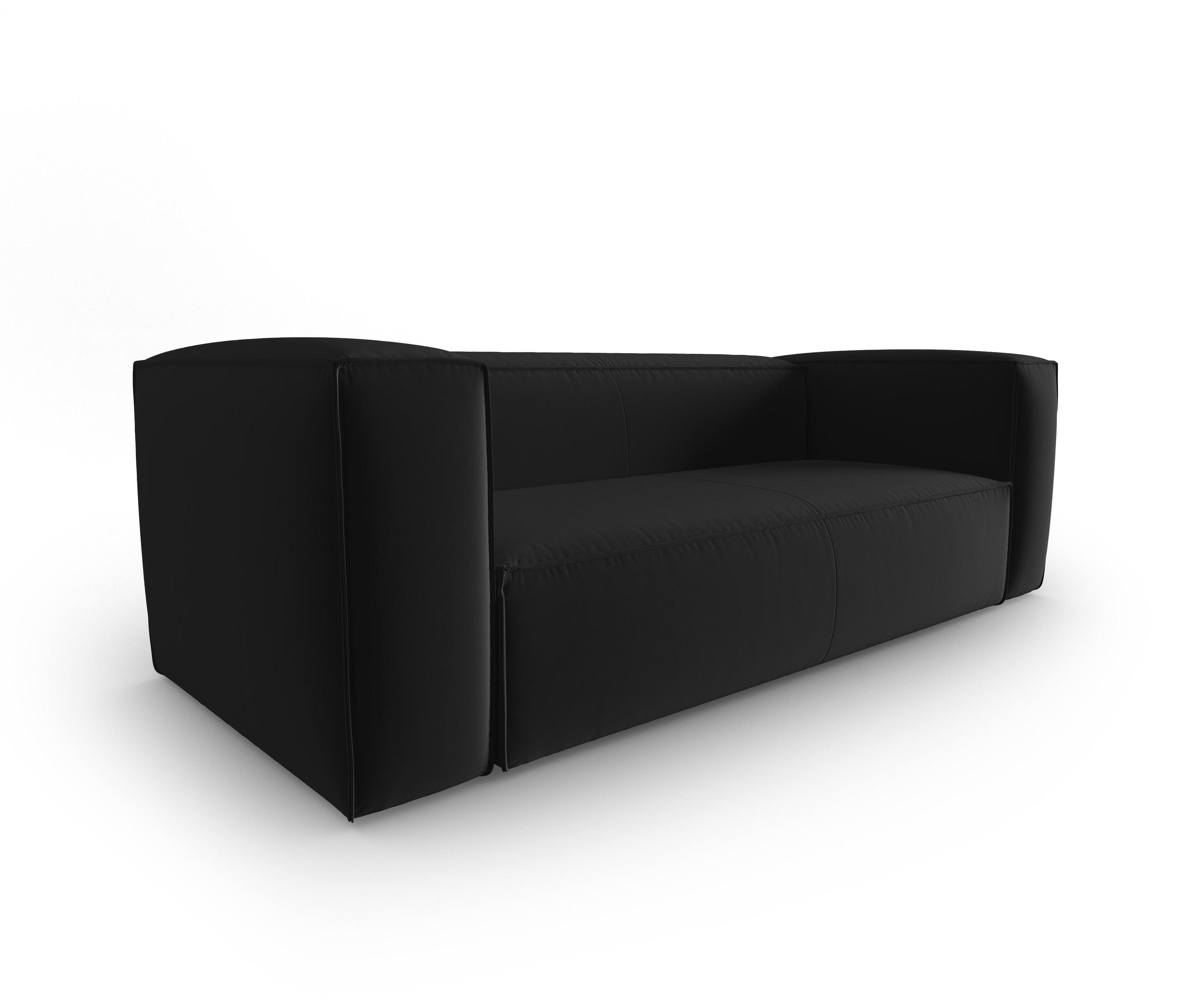 Velvet 3-seater sofa MACKAY black