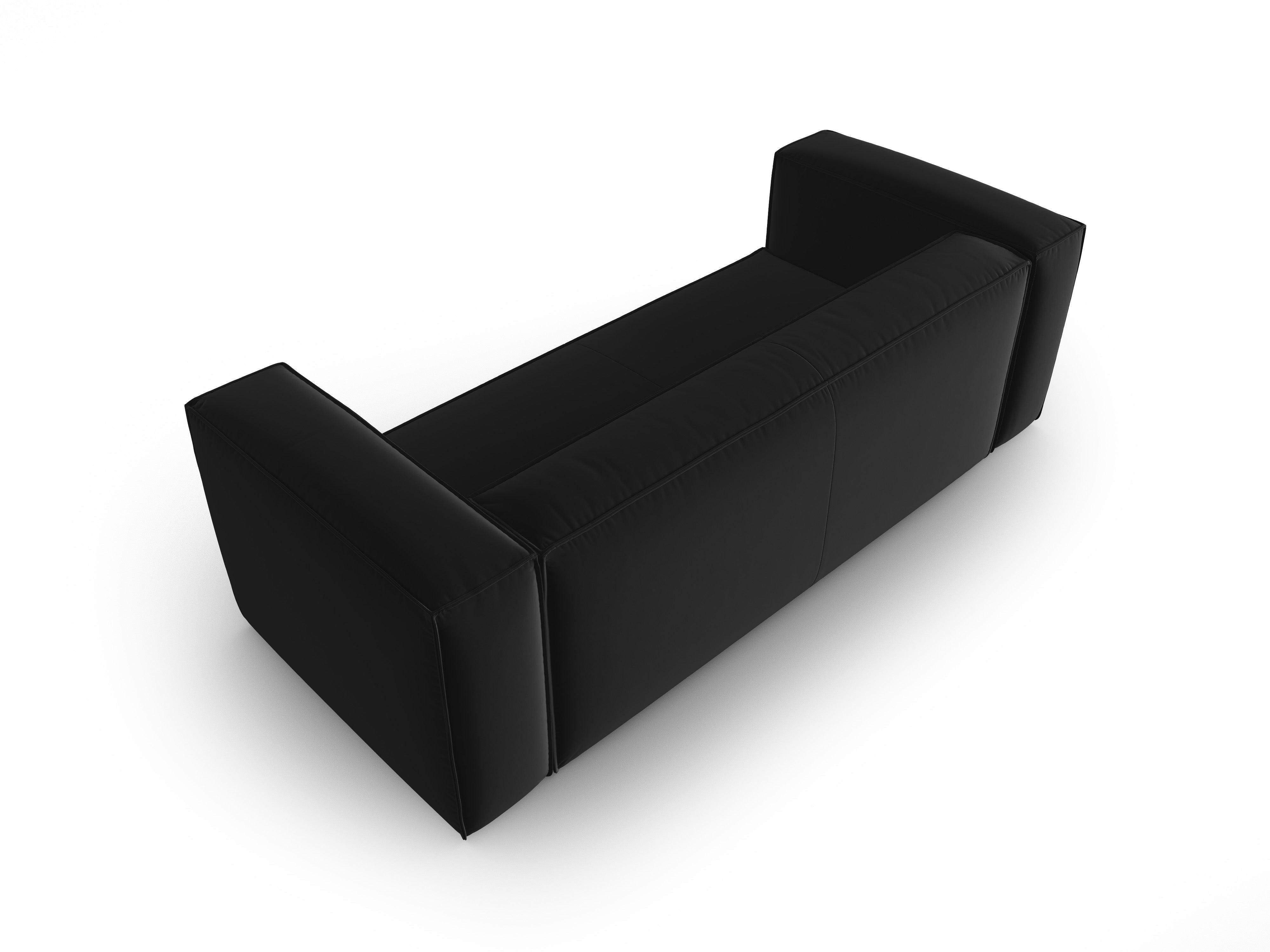 Velvet 3-seater sofa MACKAY black