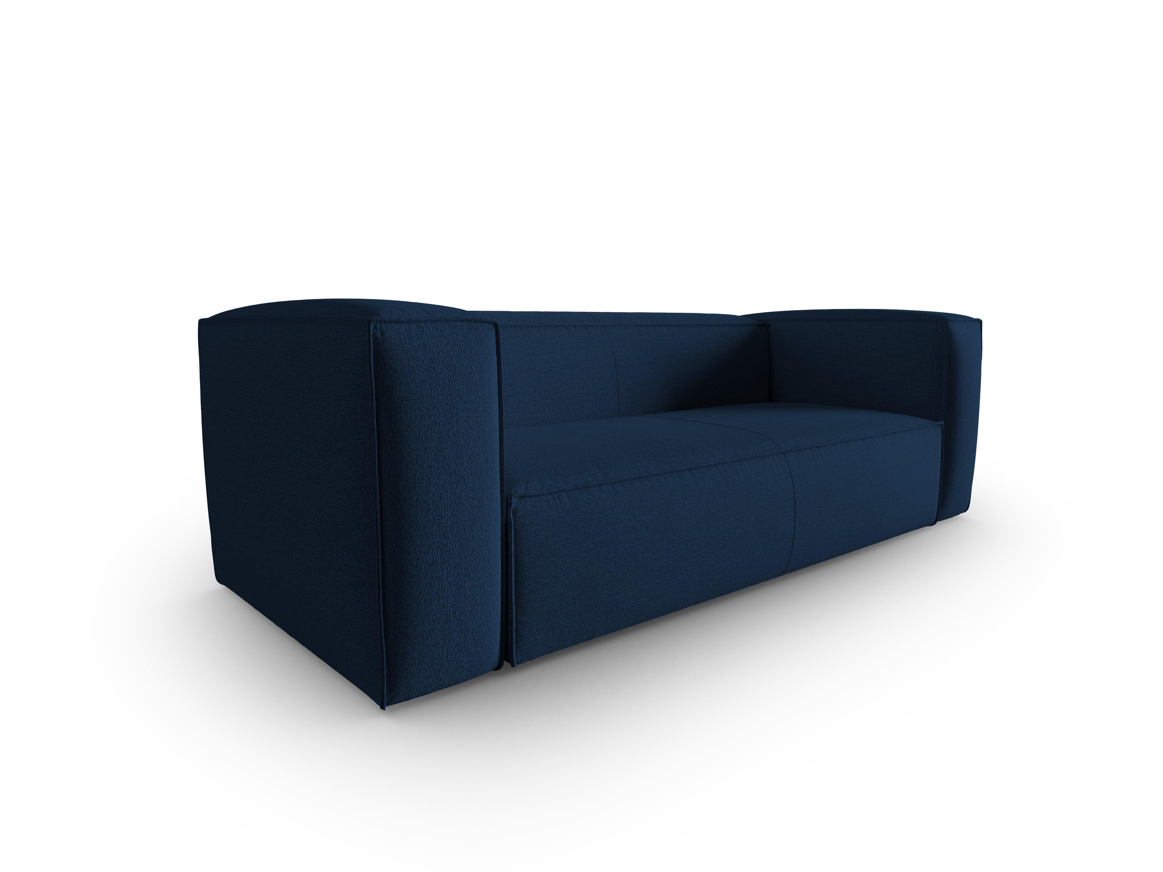 3-seater sofa MACKAY dark blue boucle