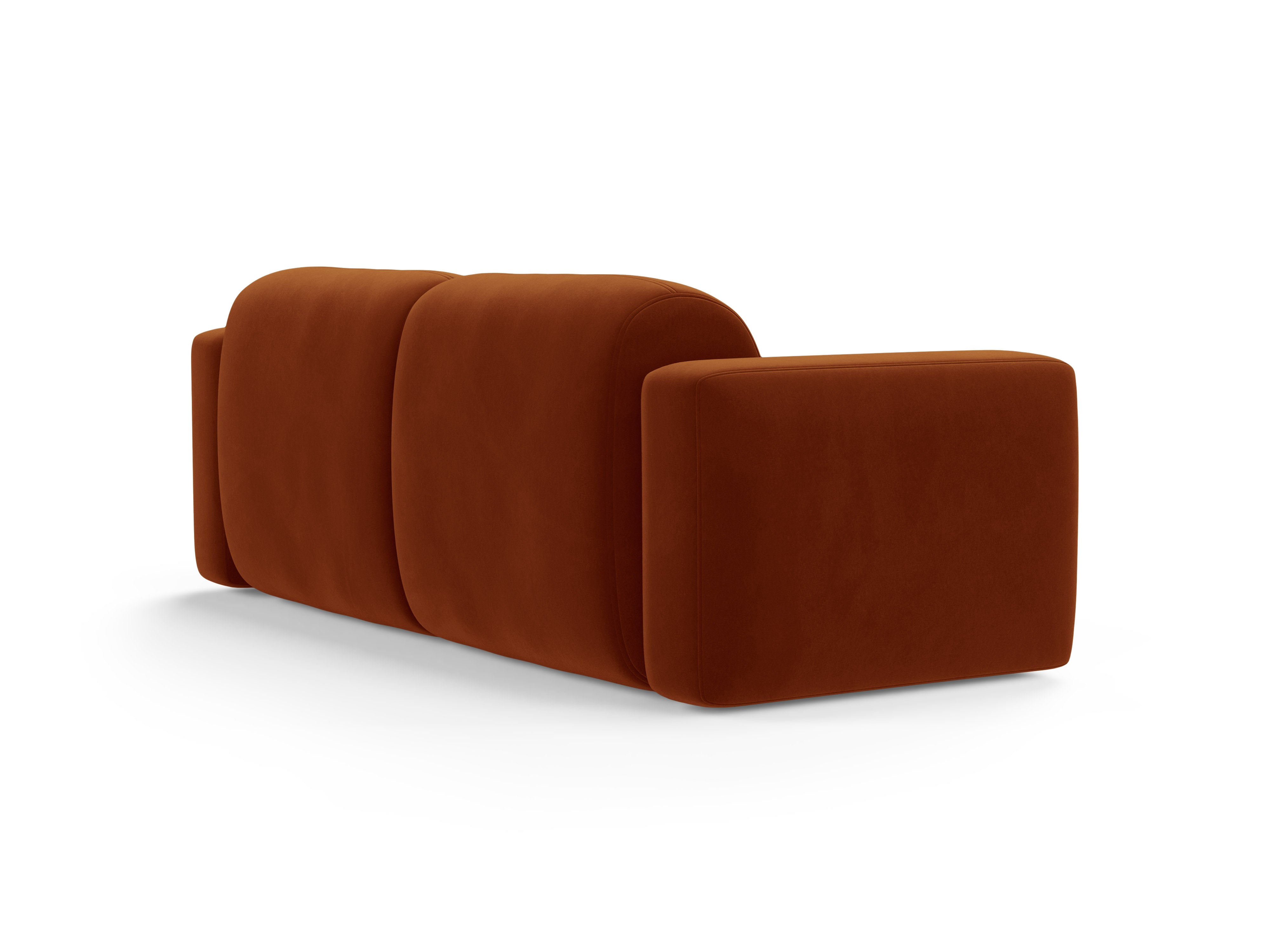 Sofa aus Samt 3-sitzig STRINO terrakotta