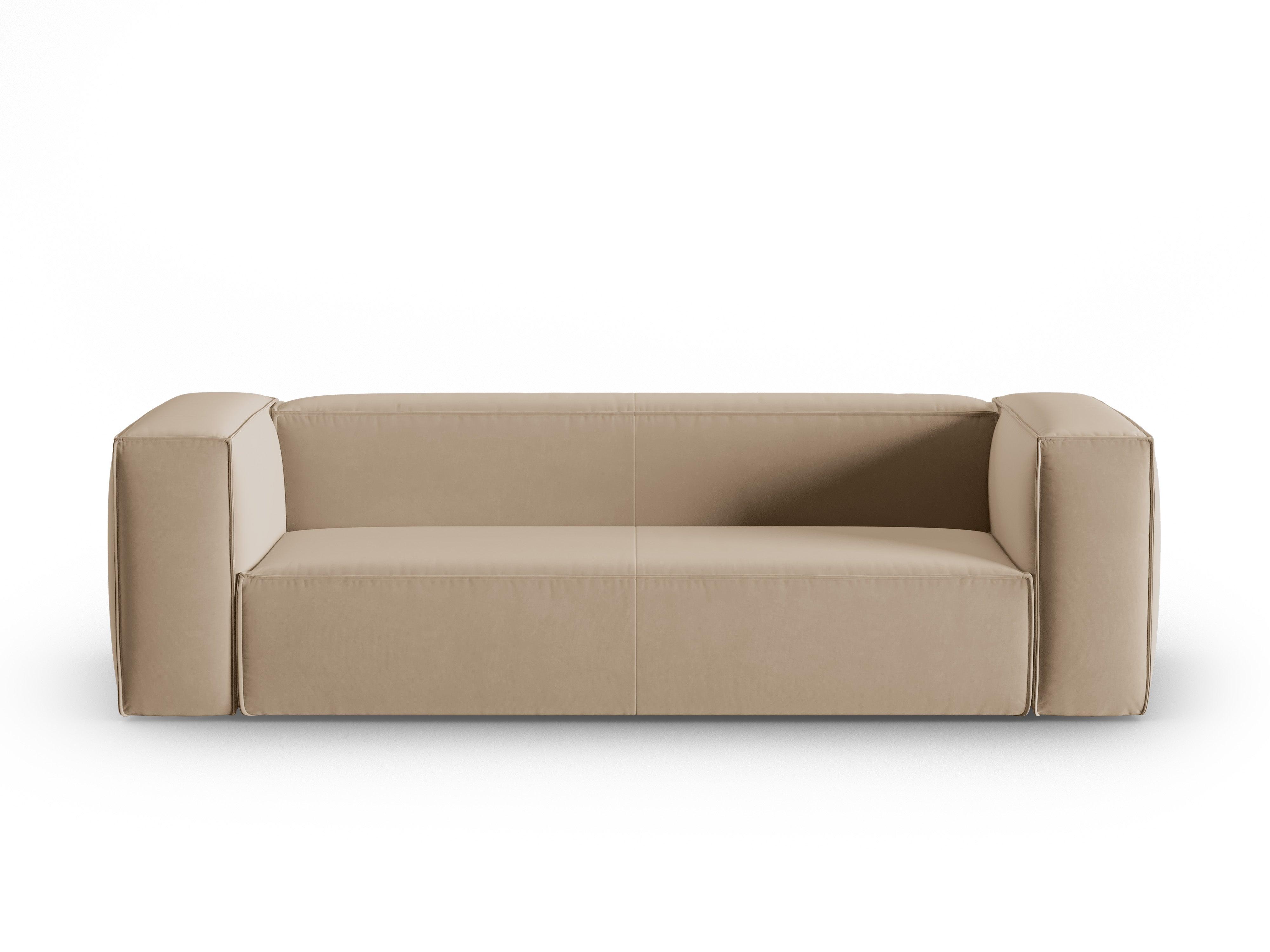 Velvet 4-seater sofa MACKAY sand