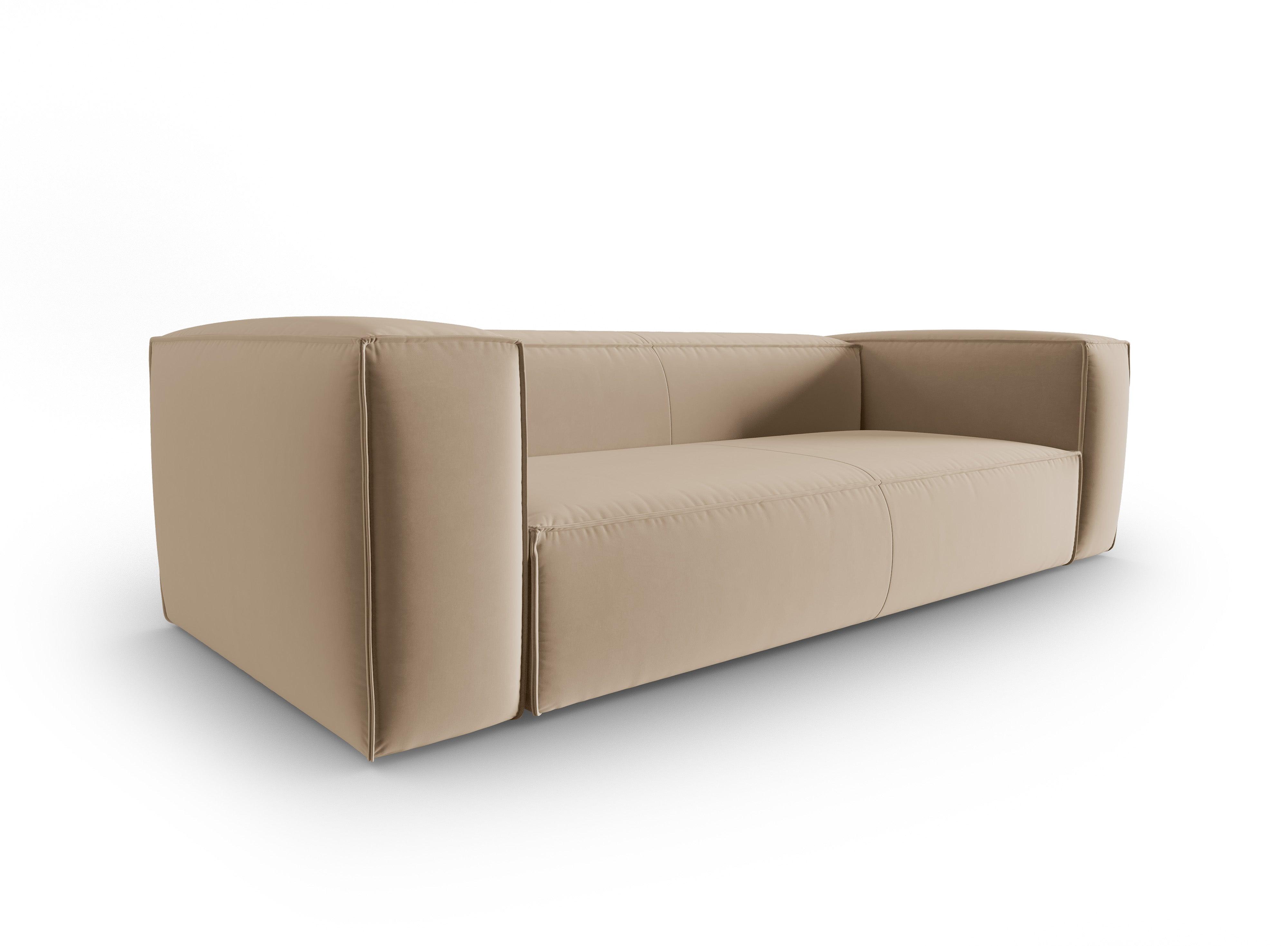 Velvet 4-seater sofa MACKAY sand