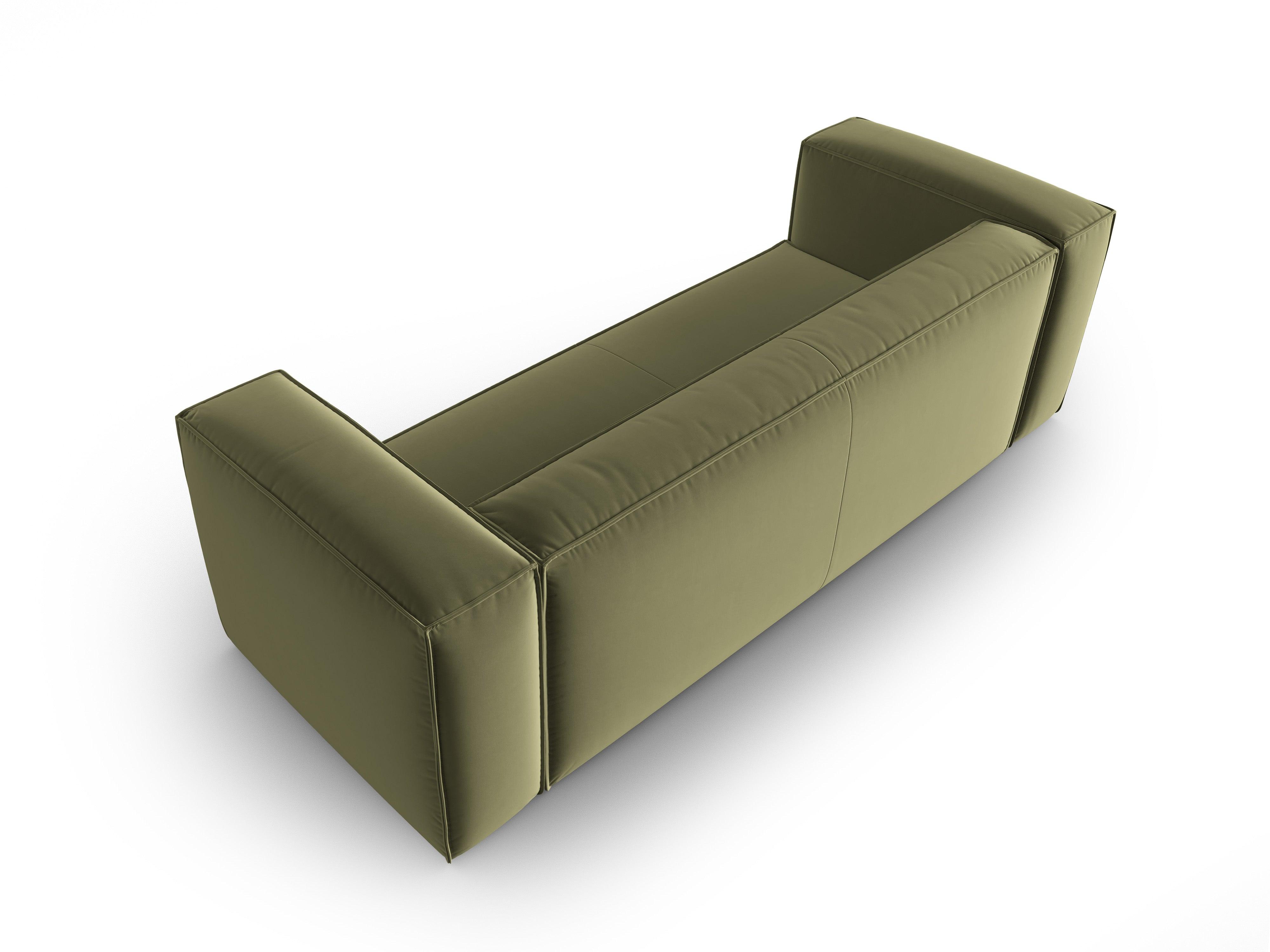 Velvet 4-seater sofa MACKAY light green