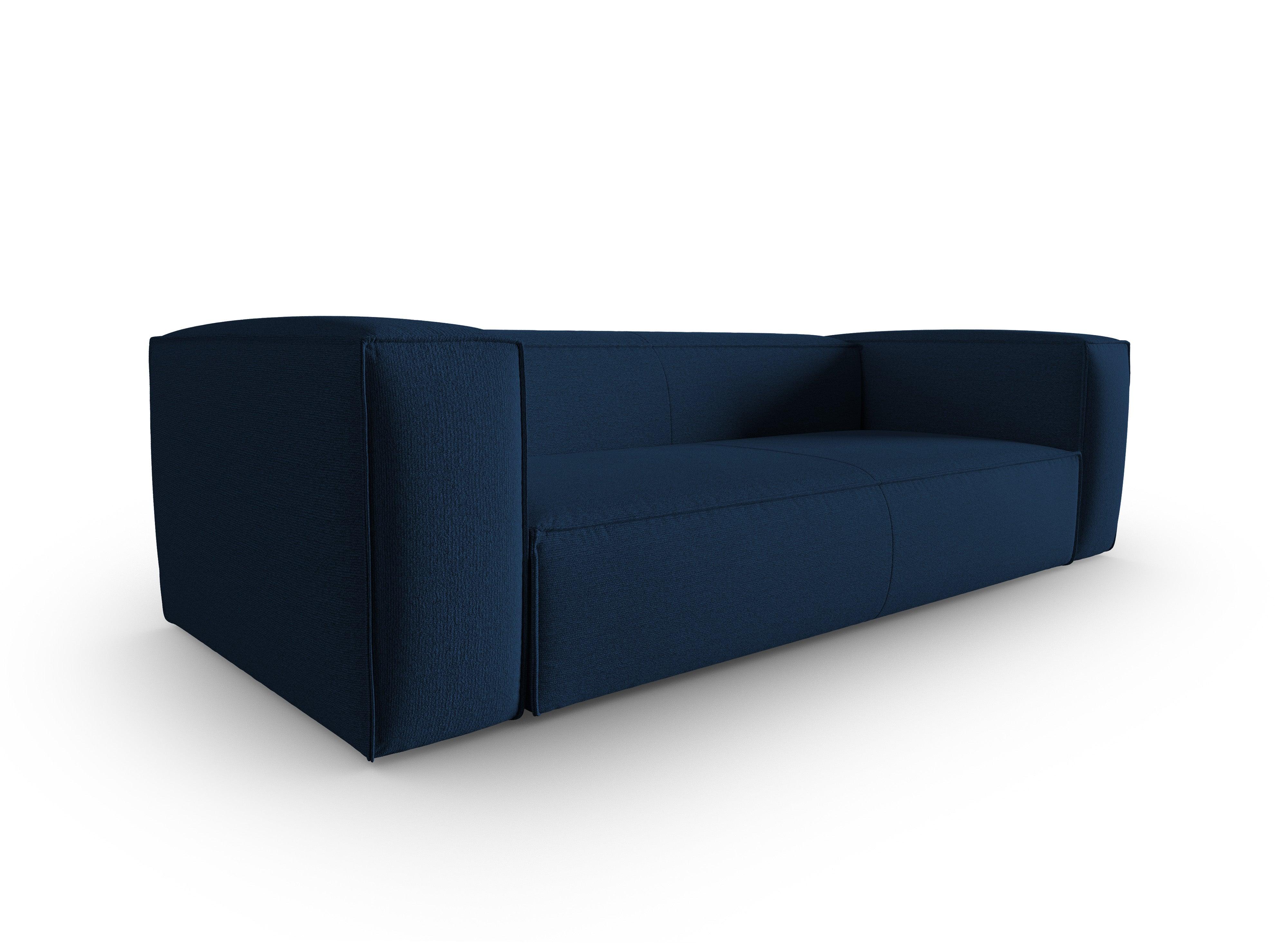 4-seater sofa MACKAY dark blue boucle