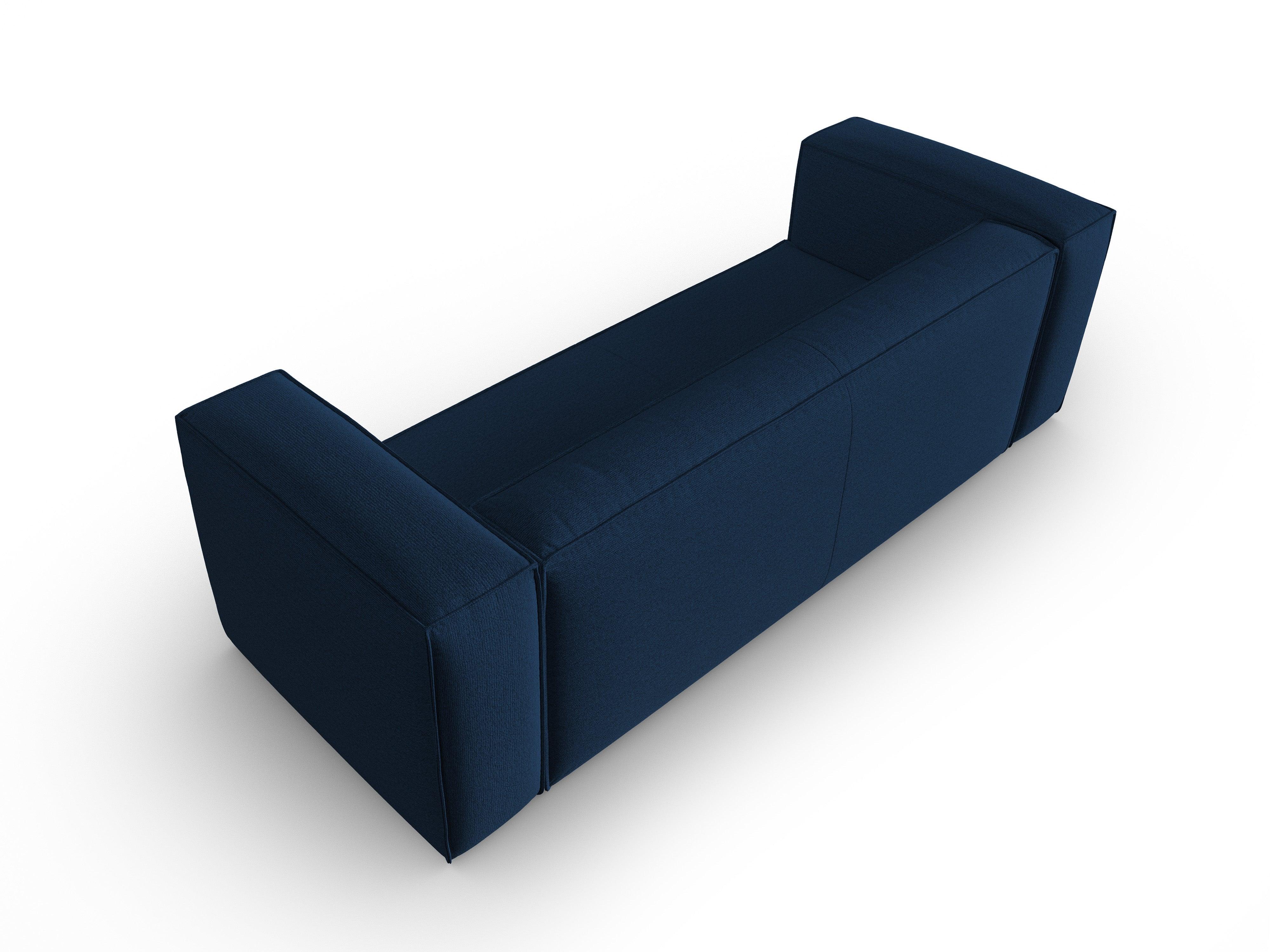 4-seater sofa MACKAY dark blue boucle