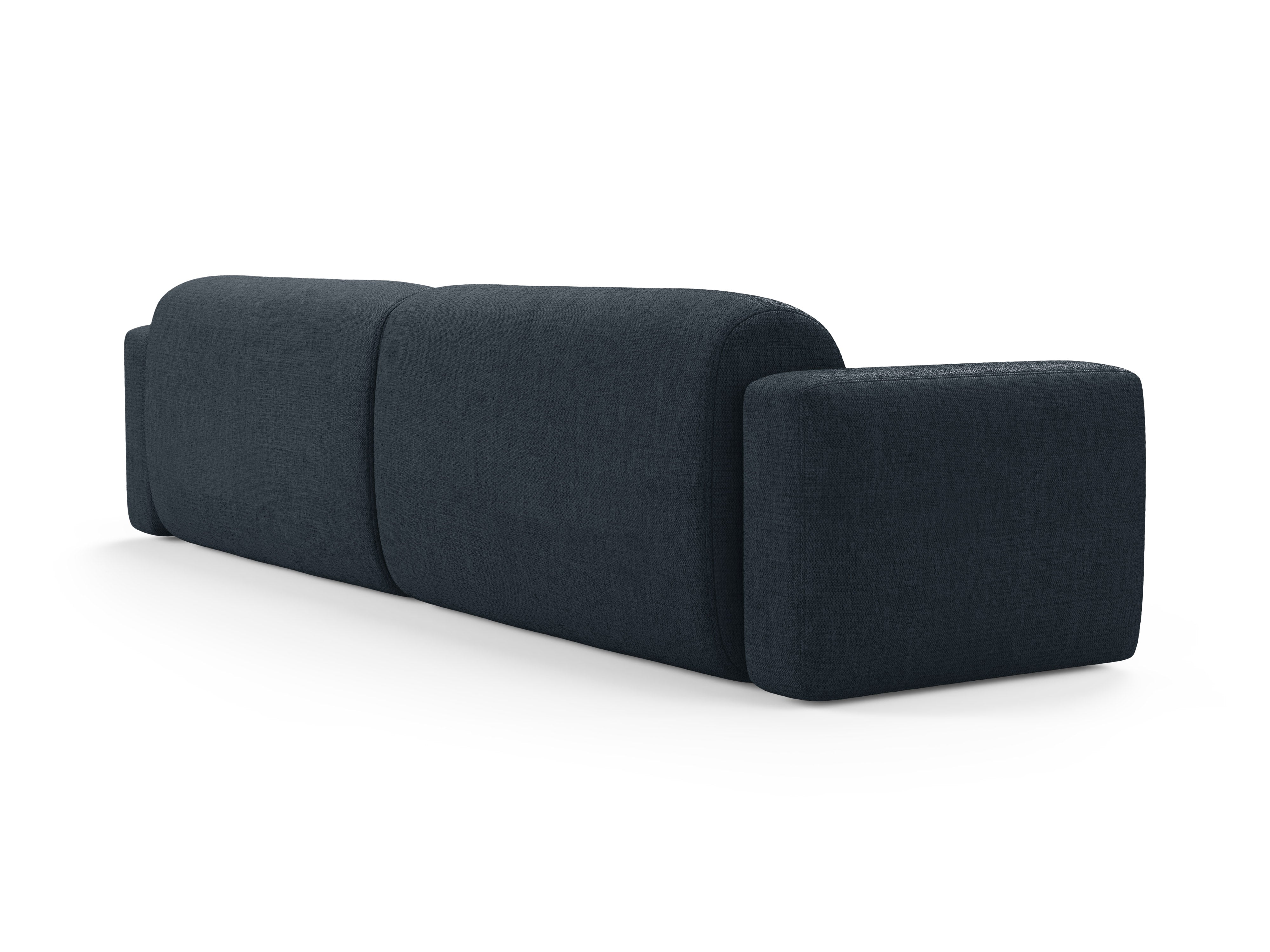 Sofa für 4 Personen STRINO blaues Chenille