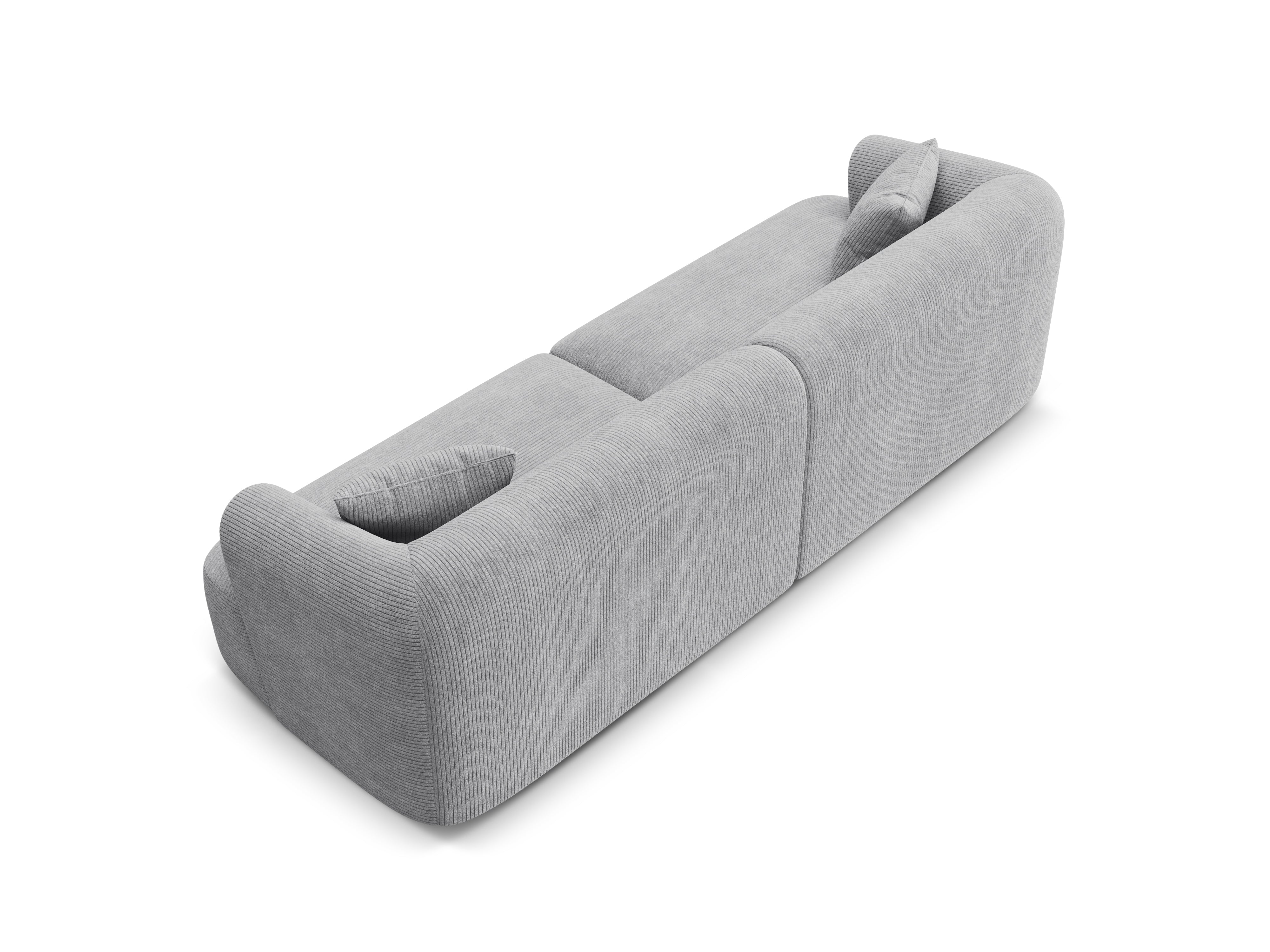 Sofa für 4 Personen CAMPI hellgrau Cord