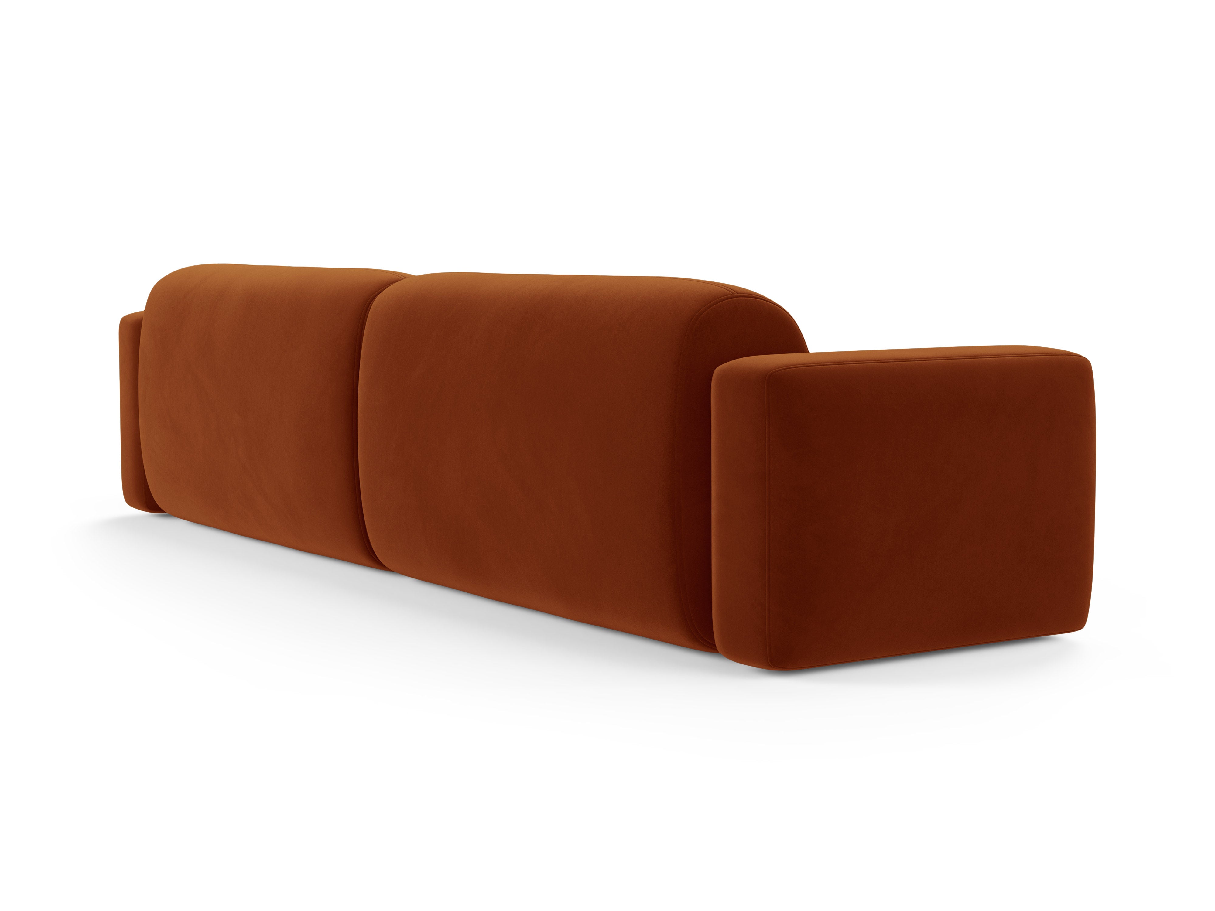 Sofa aus Samt für 4 Personen STRINO Terrakotta