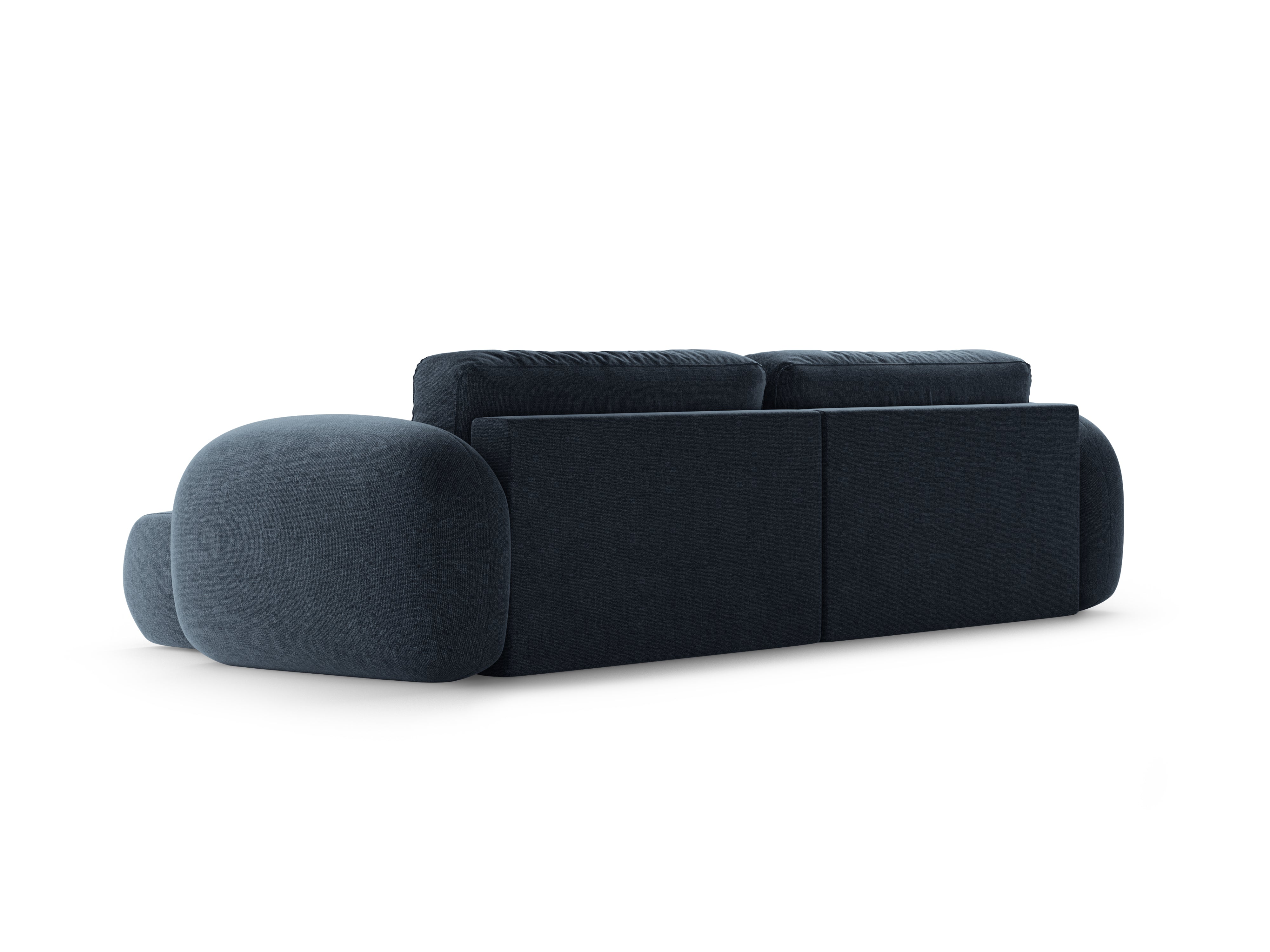 Universal corner sofa with sleeping function for 4 people TONALE navy blue
