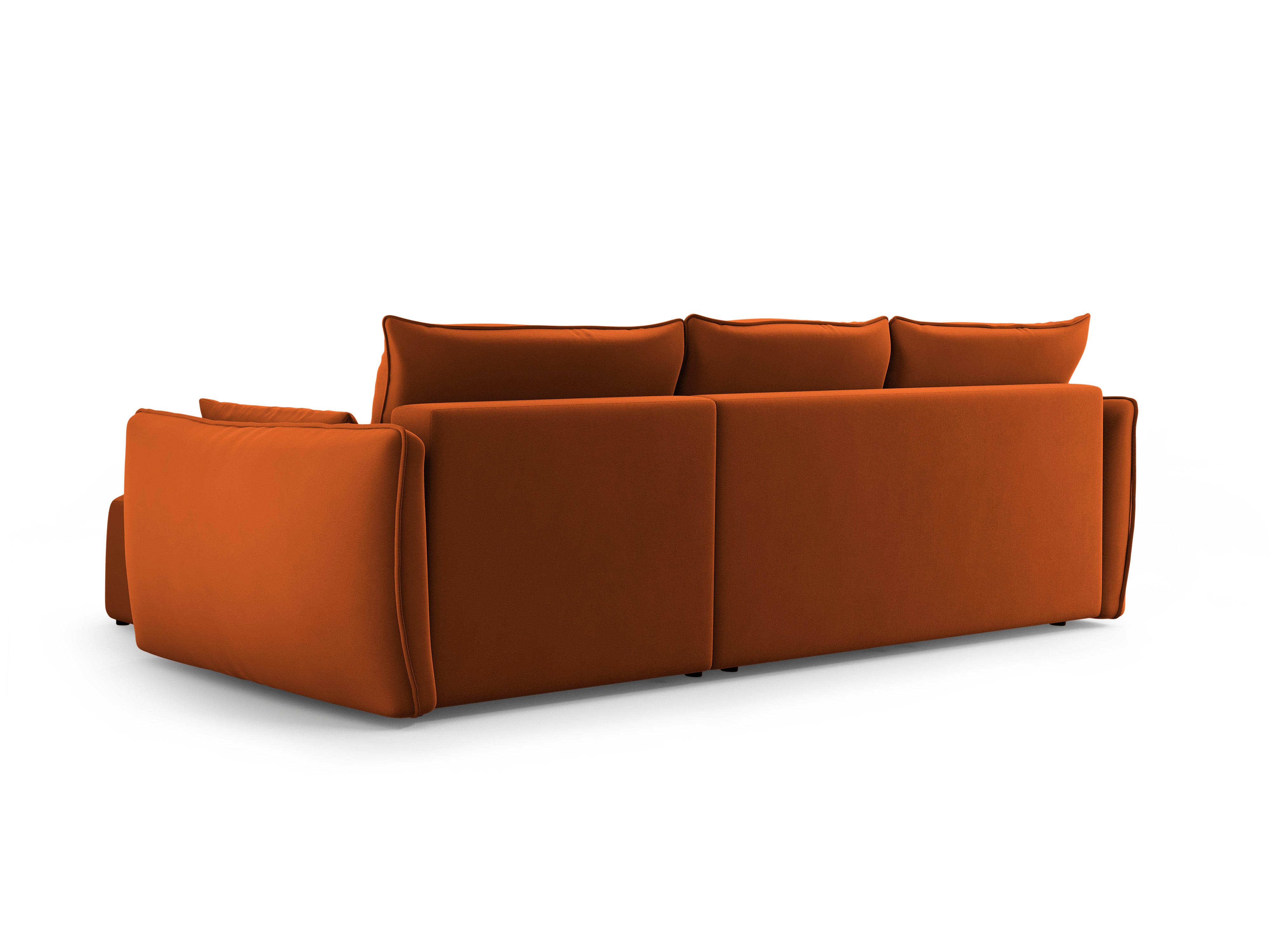 Linkes Samt-Ecksofa mit Schlaffunktion MATERA Ziegel