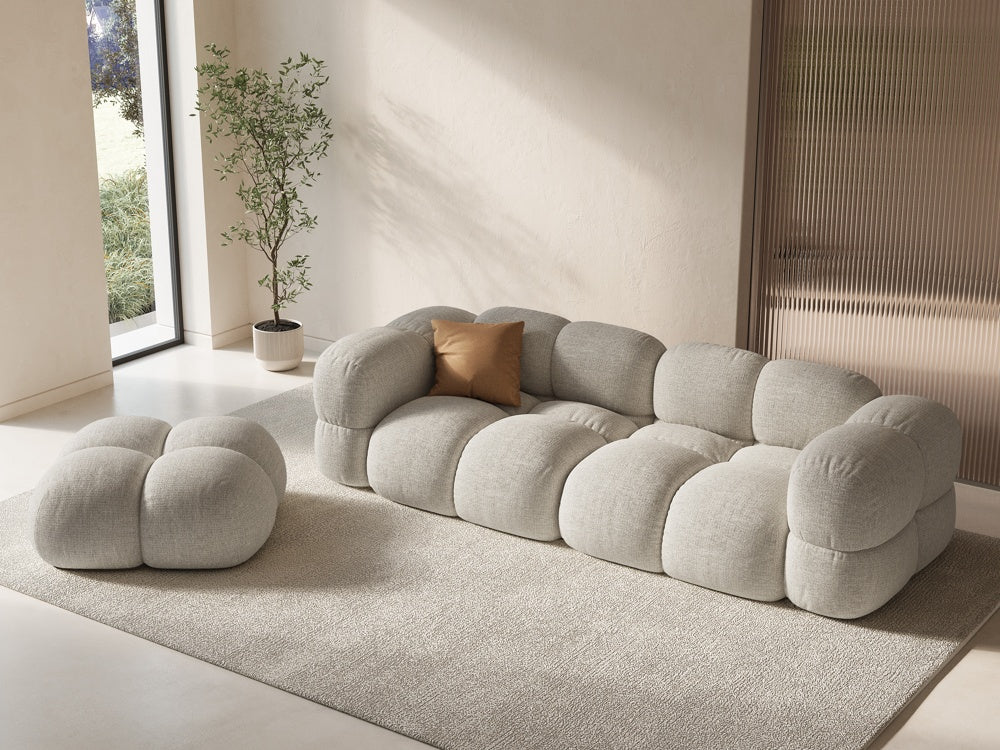 Samt Pouf LORETTO beige