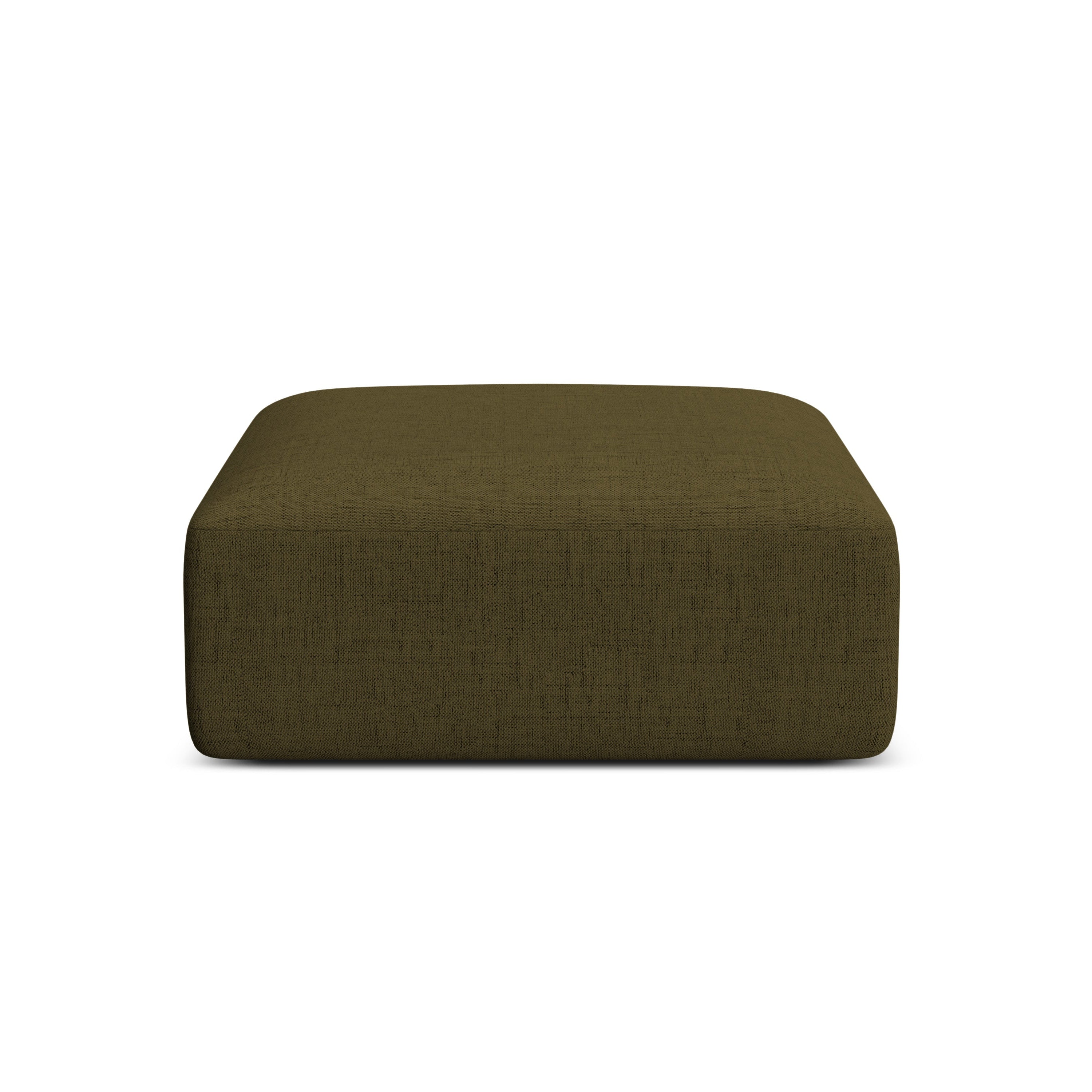 CAMPI green chenille pouf