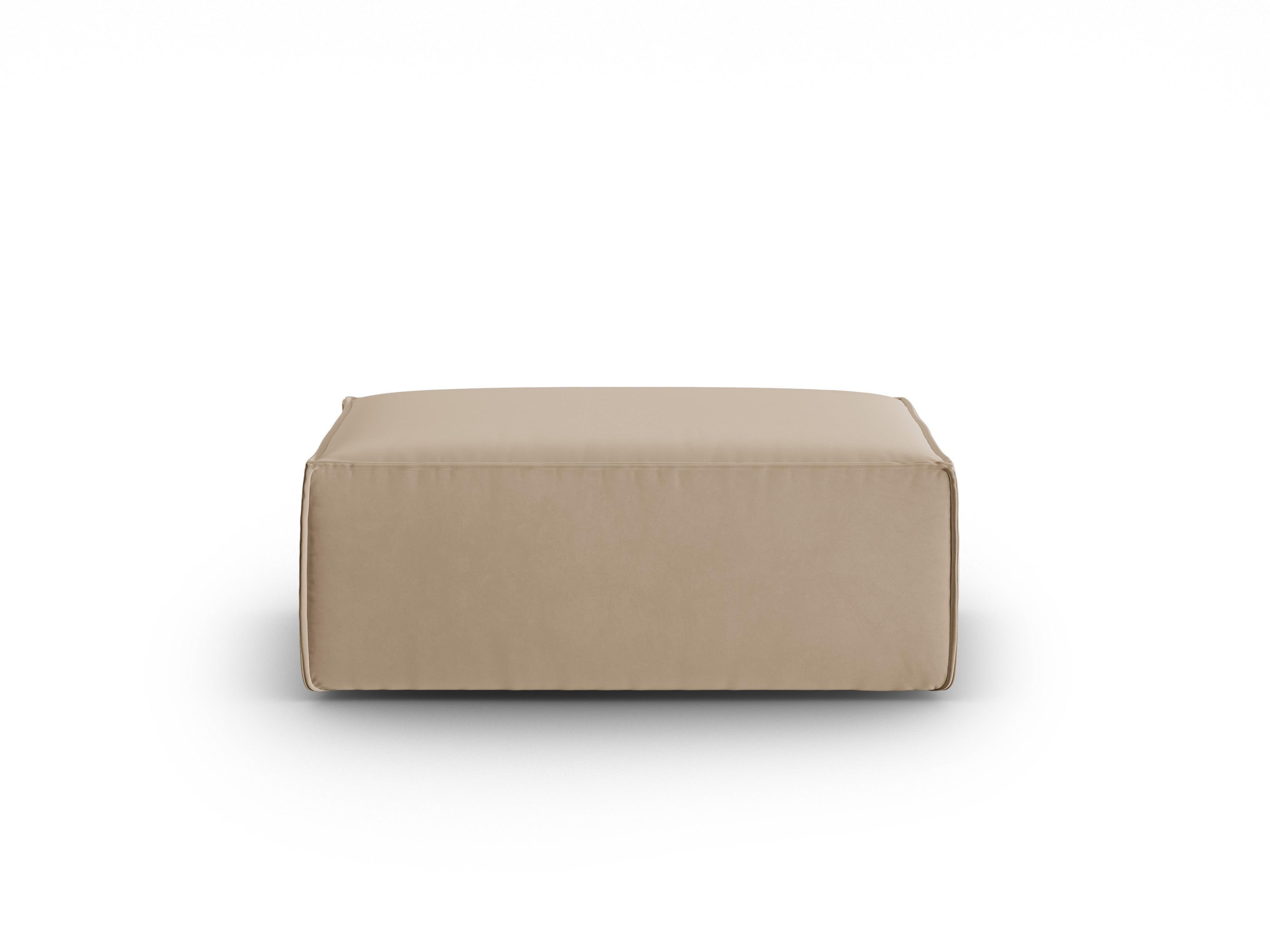 Velvet pouffe MACKAY sand