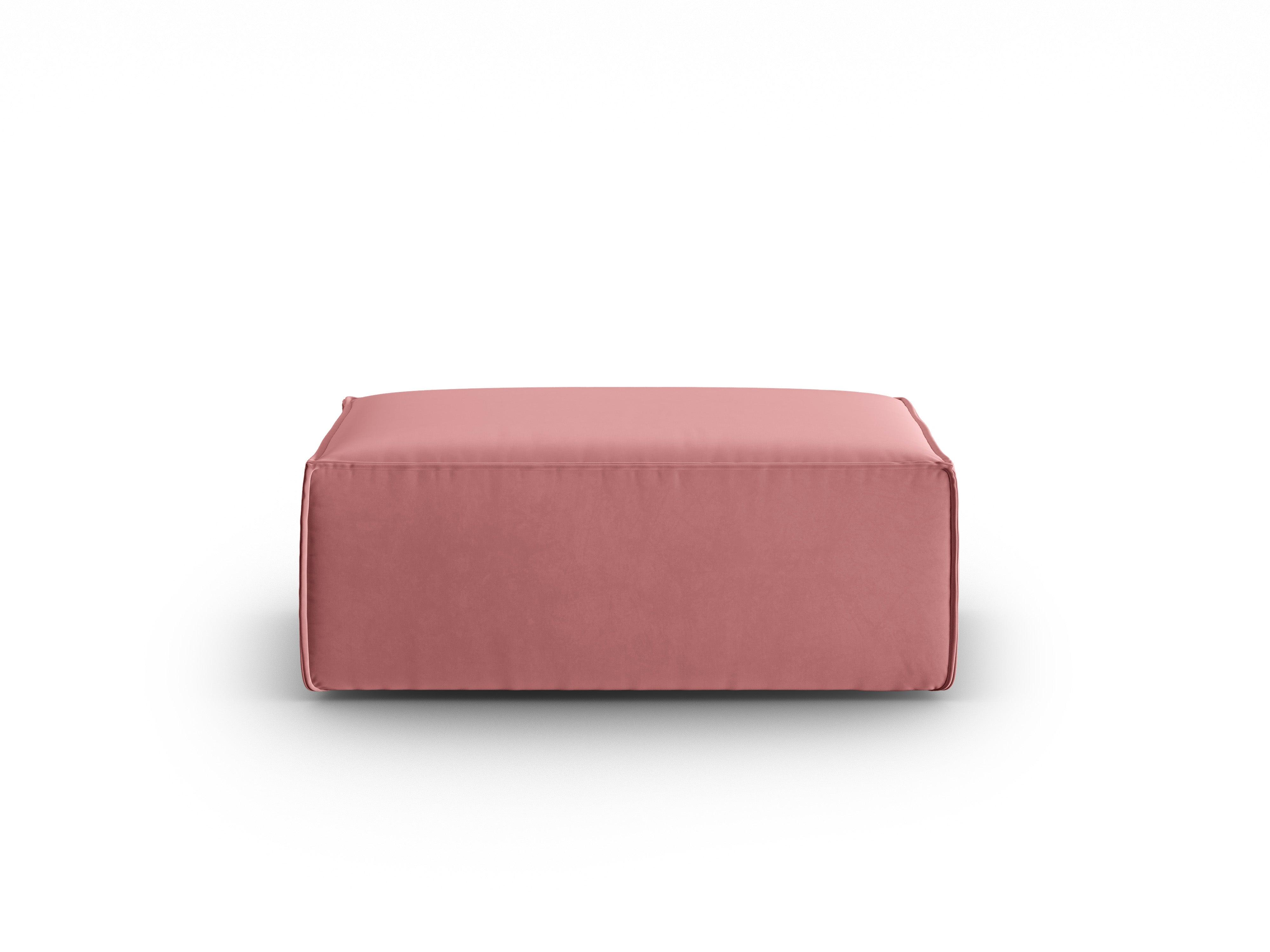 Velvet pouffe MACKAY salmon