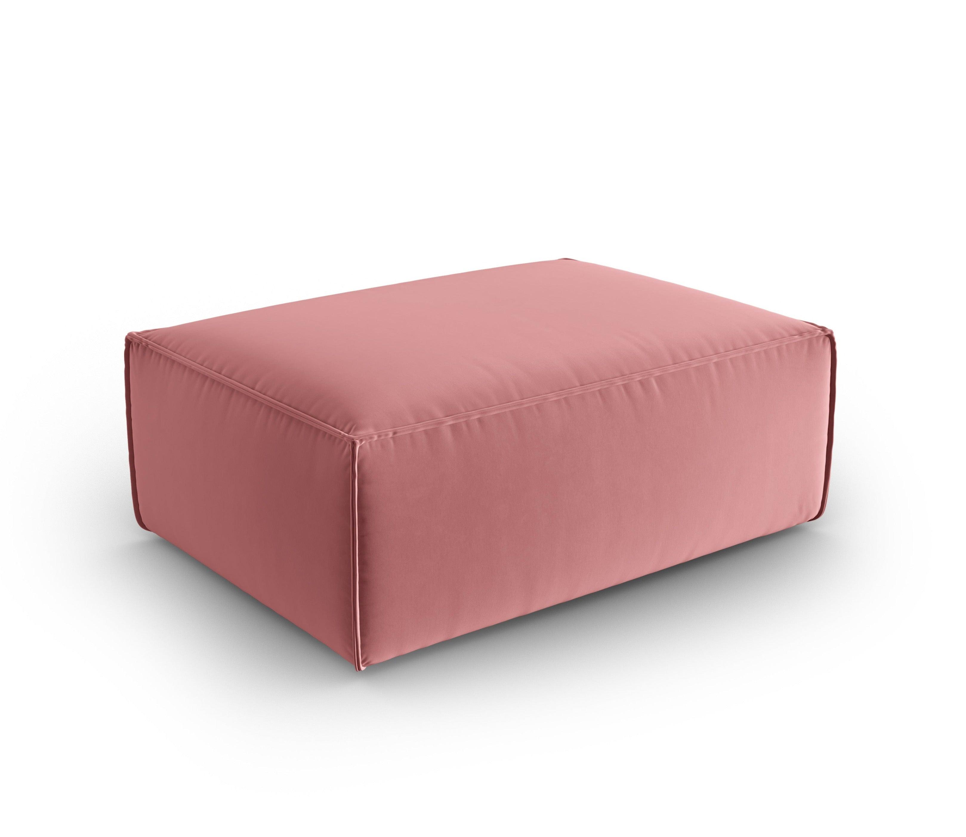 Velvet pouffe MACKAY salmon