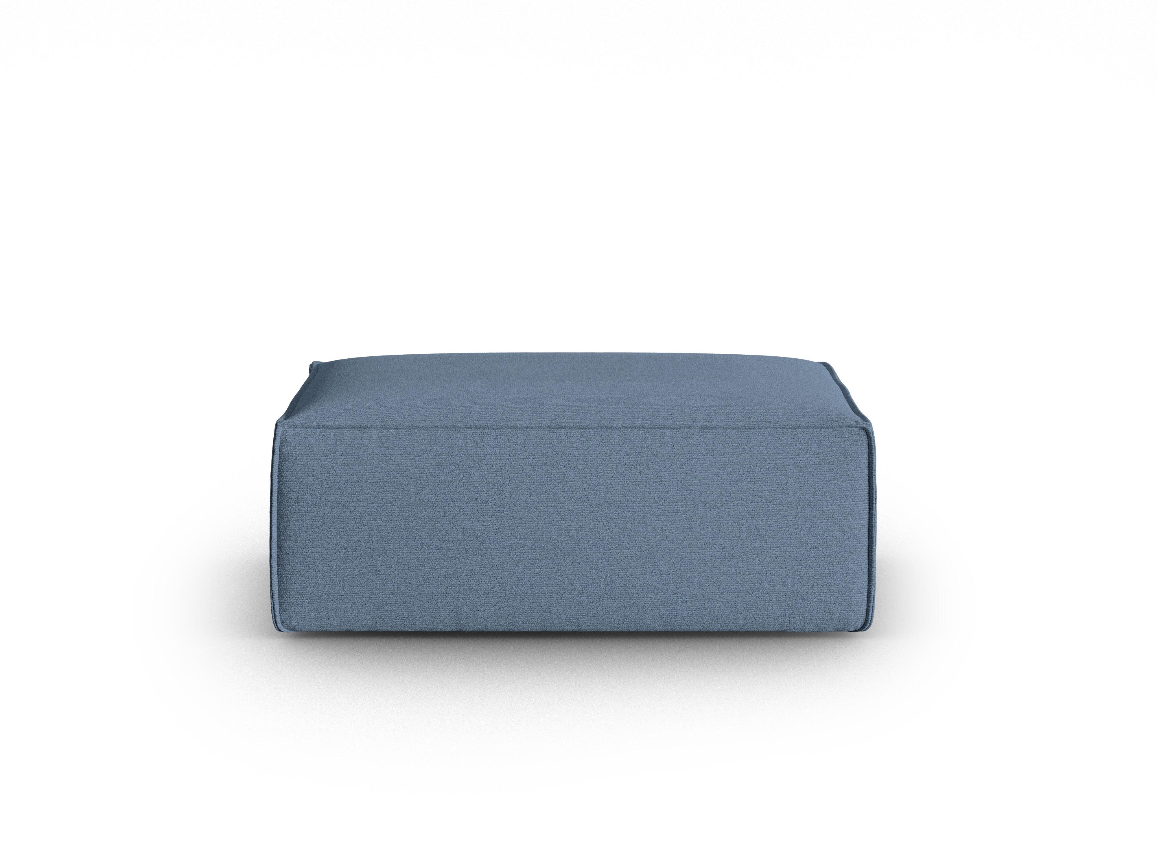 MACKAY pouffe blue boucle