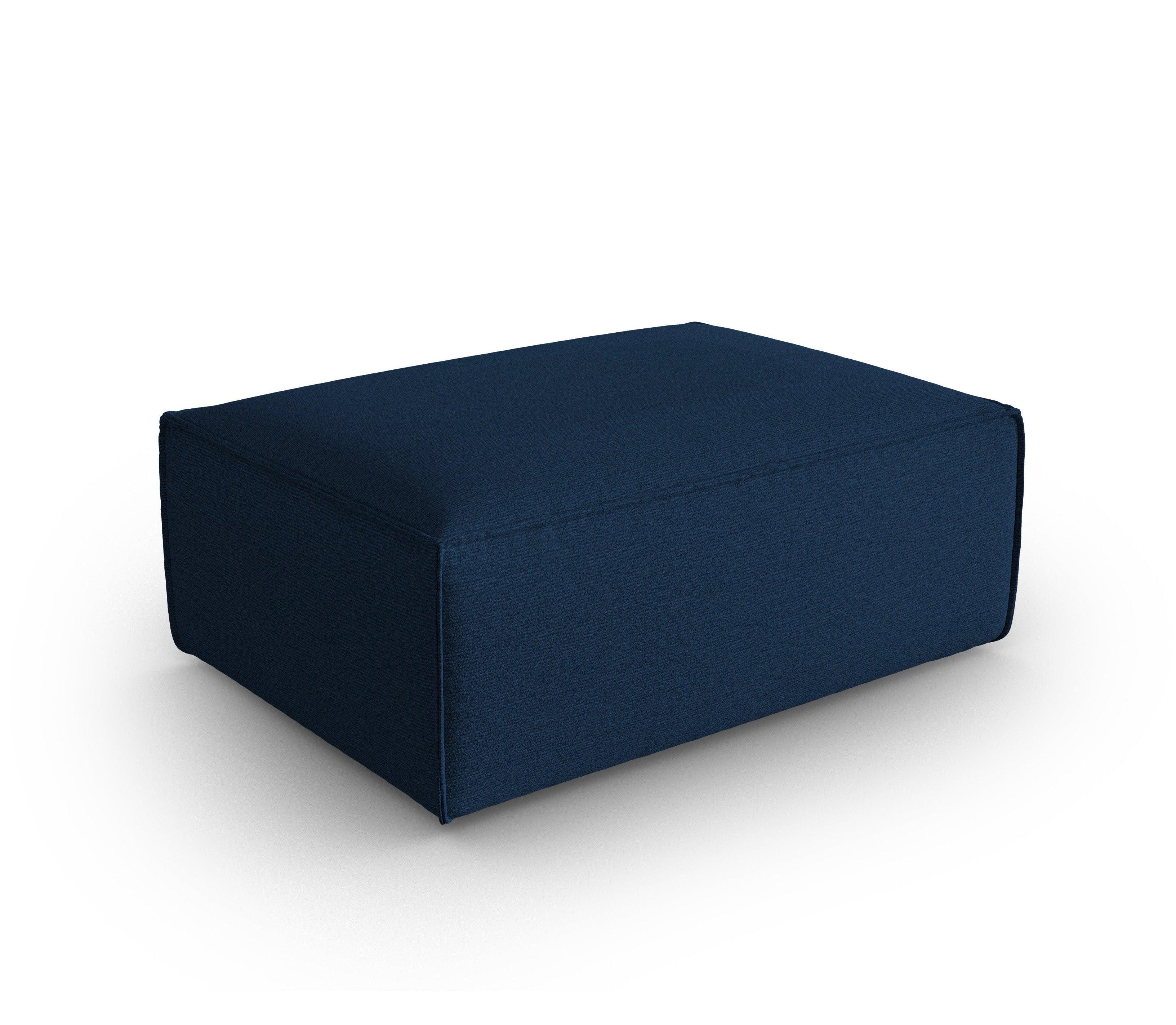 MACKAY pouffe dark blue boucle