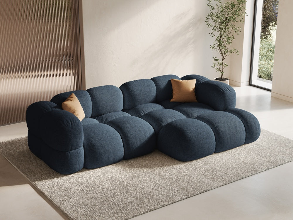 Right-facing 3-seater sofa LORETTO blue